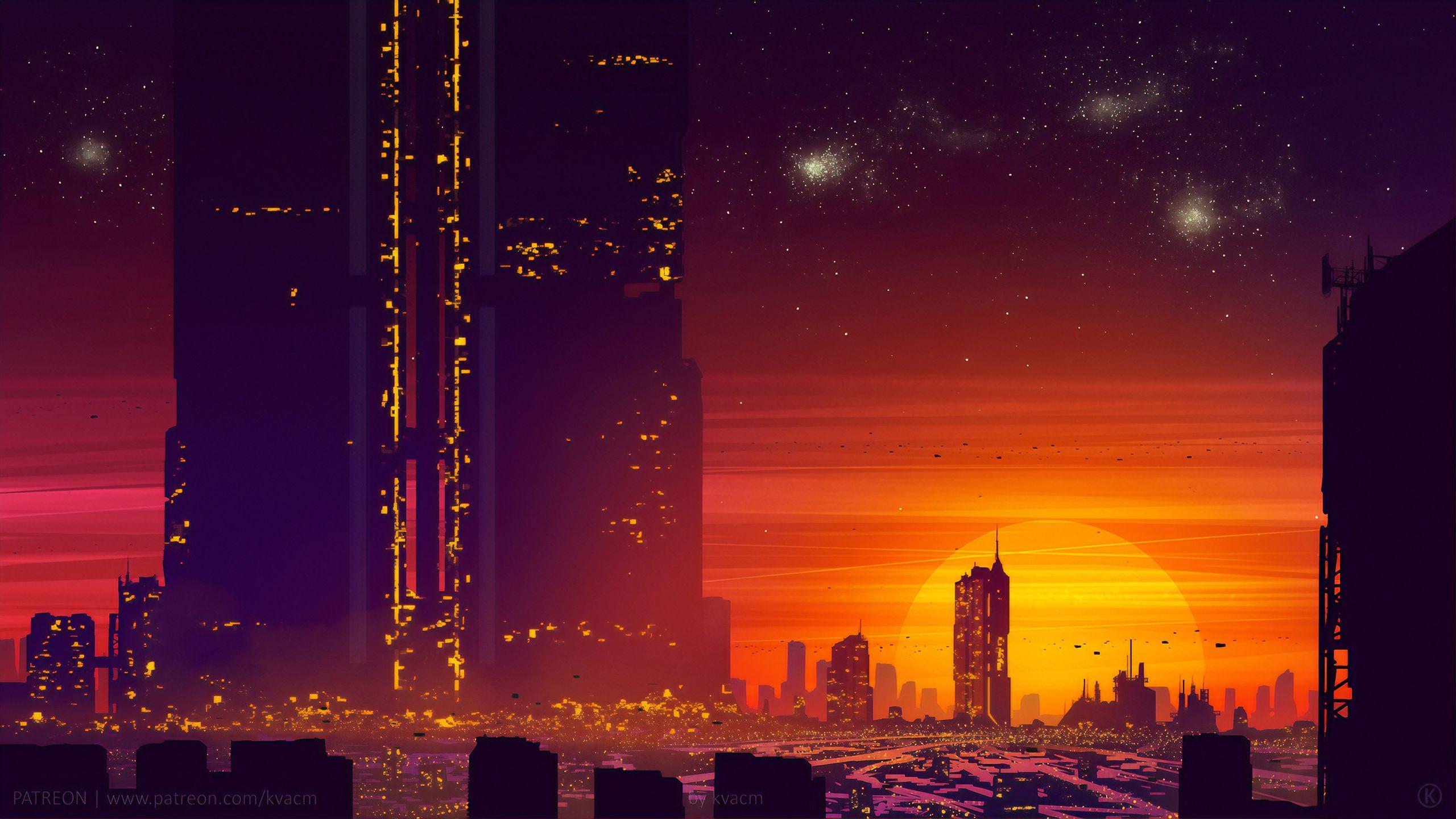 2560x1440 Cityscape Digital Artwork 1440P Resolution HD 4k