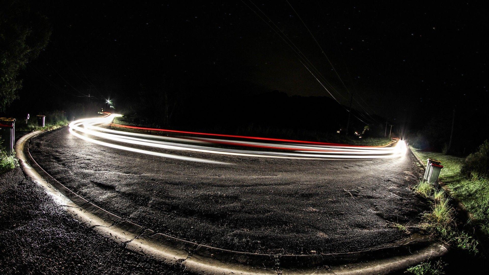 1920x1080 roads, light painting wallpaper