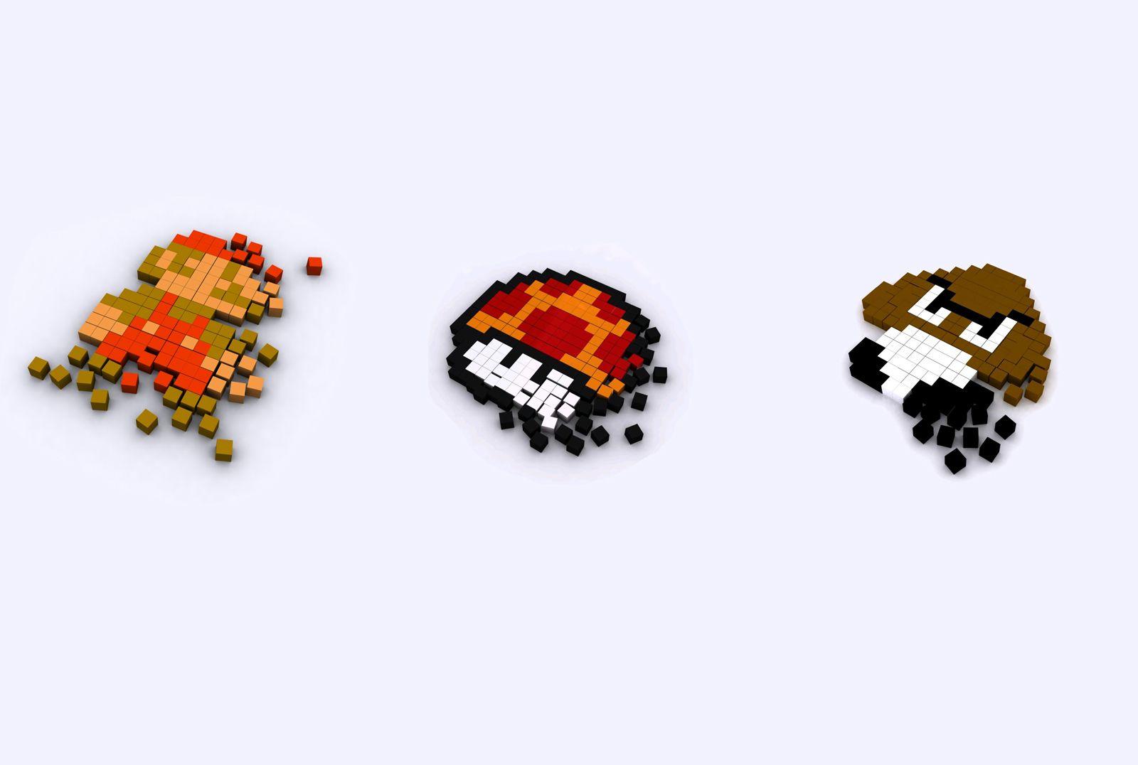 1600x1076 wallpaper: Super Mario and Mushroom Minimal HD Wallpaper