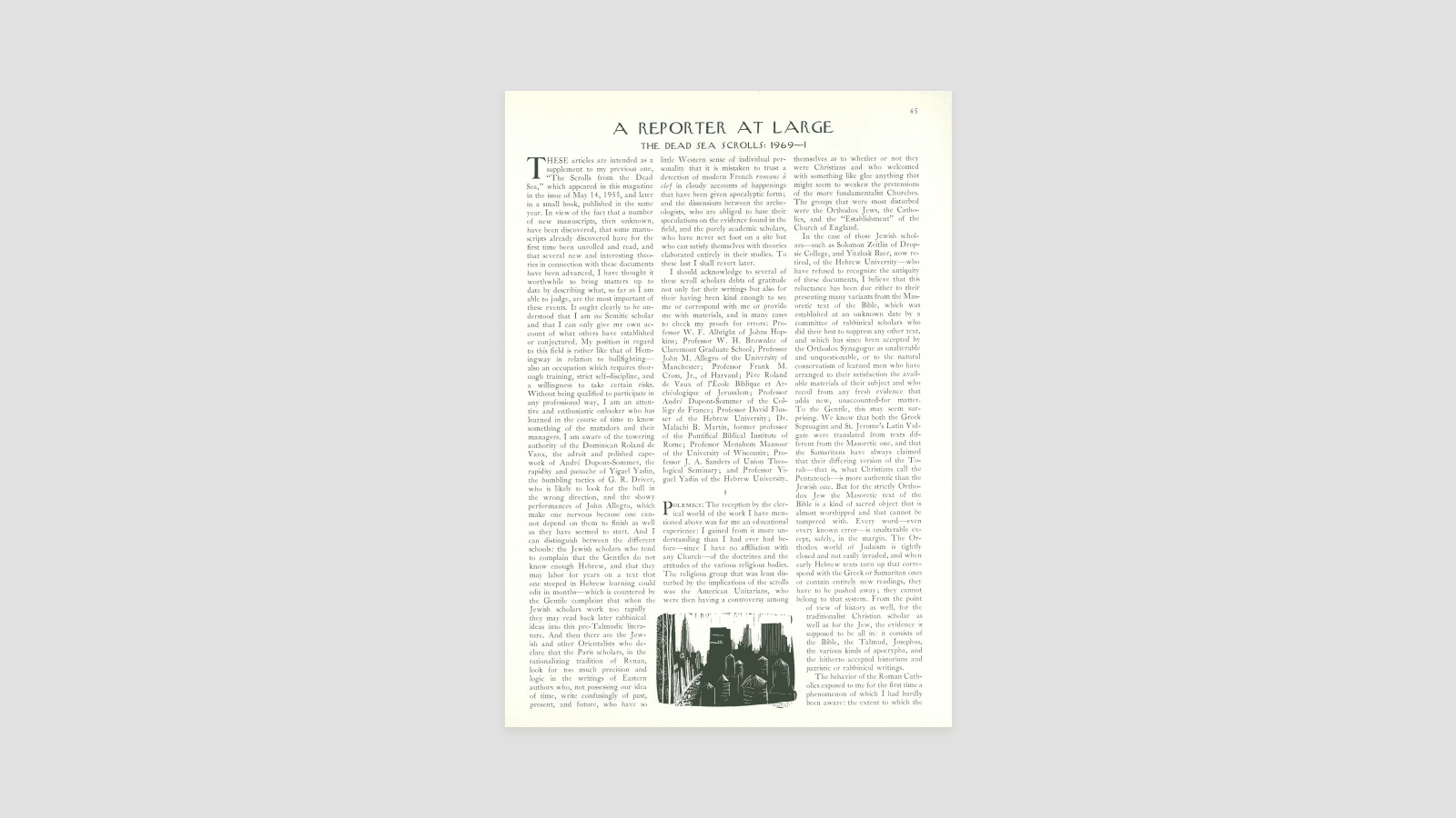 1600x900 The Dead Sea Ccrolls: 1969 1. The New Yorker