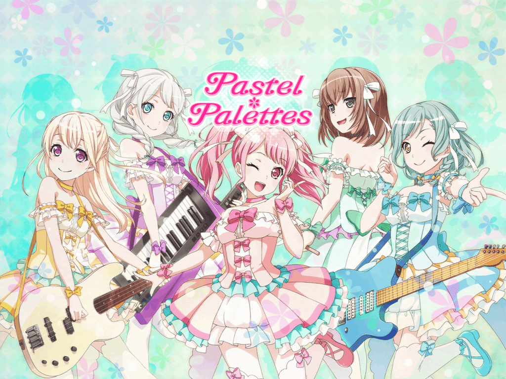 1024x768 Pastel*Palettes. Official art list. BanG Dream!. Bandori Party Dream! Girls Band Party