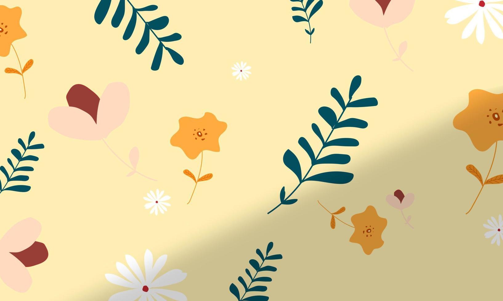 1633x980 abstract background flower handrawn cute pattern Multicolored or monochromatic palettes pastel vector eps 10