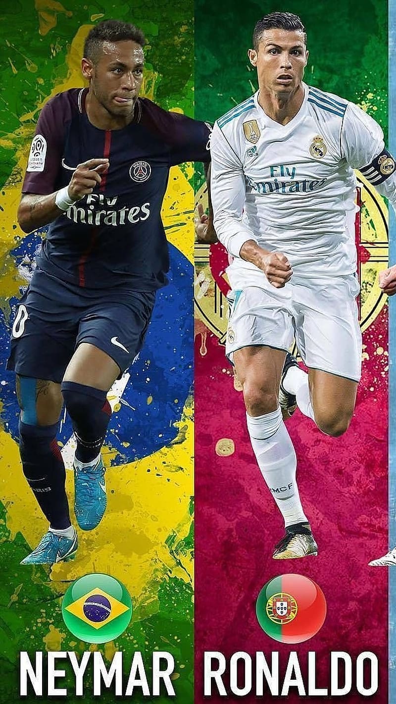 800x1422 Messi Ronaldo Neymar, neymar ronaldo, neymar, ronaldo, football player, HD phone wallpaper