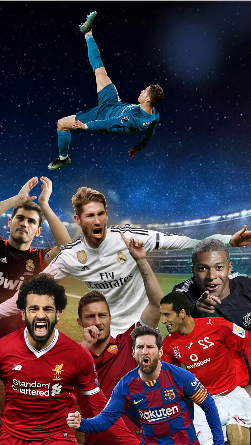 800x1420 1080P free download. Football lovers, abo trika, cadillacs, mbappe, messi, ramos, ronaldo, salah, HD phone wallpaper