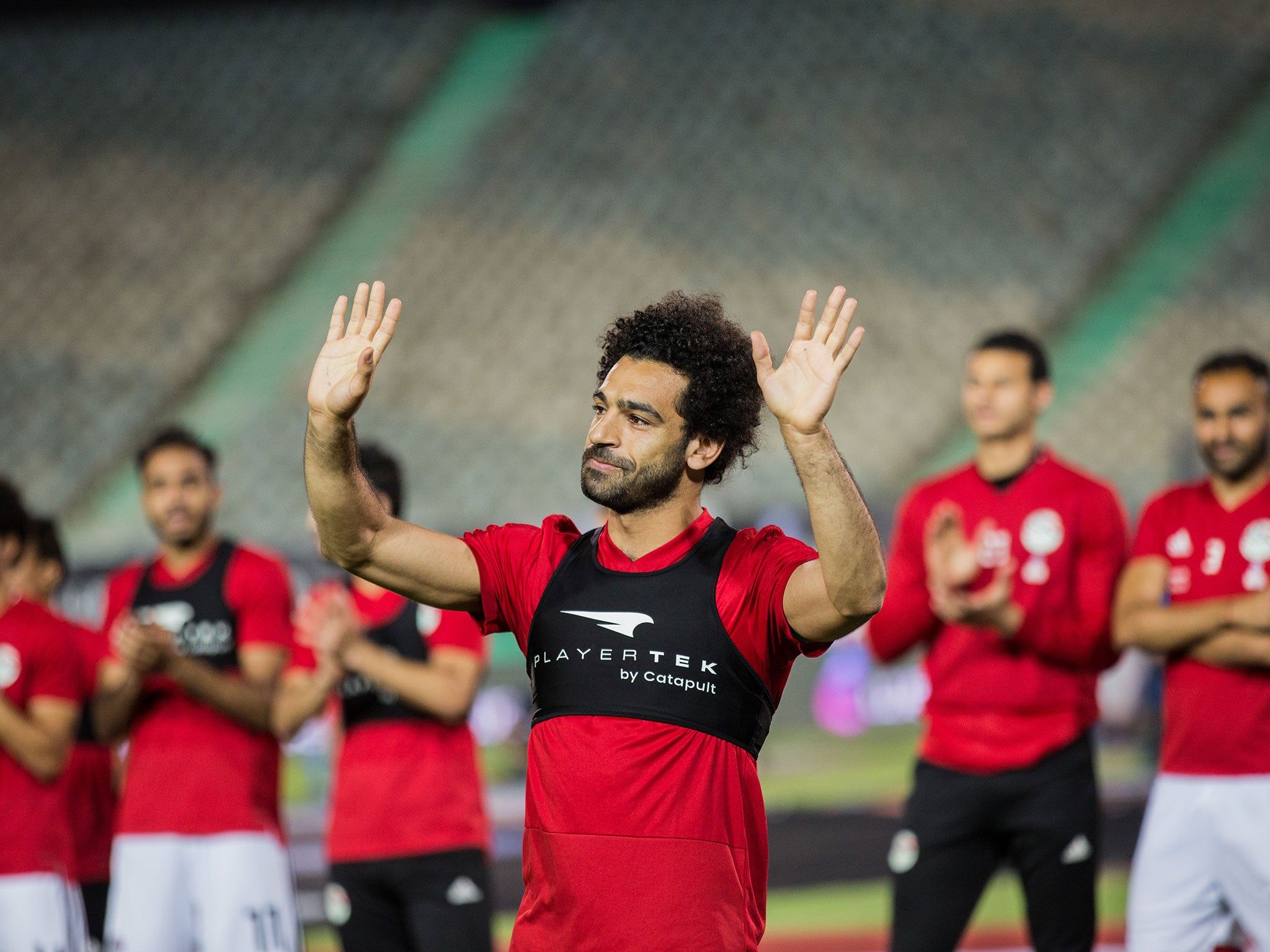 2048x1536 World Cup 2018: Mohamed Salah watches on during Egypt training session as winger nears return to fitness