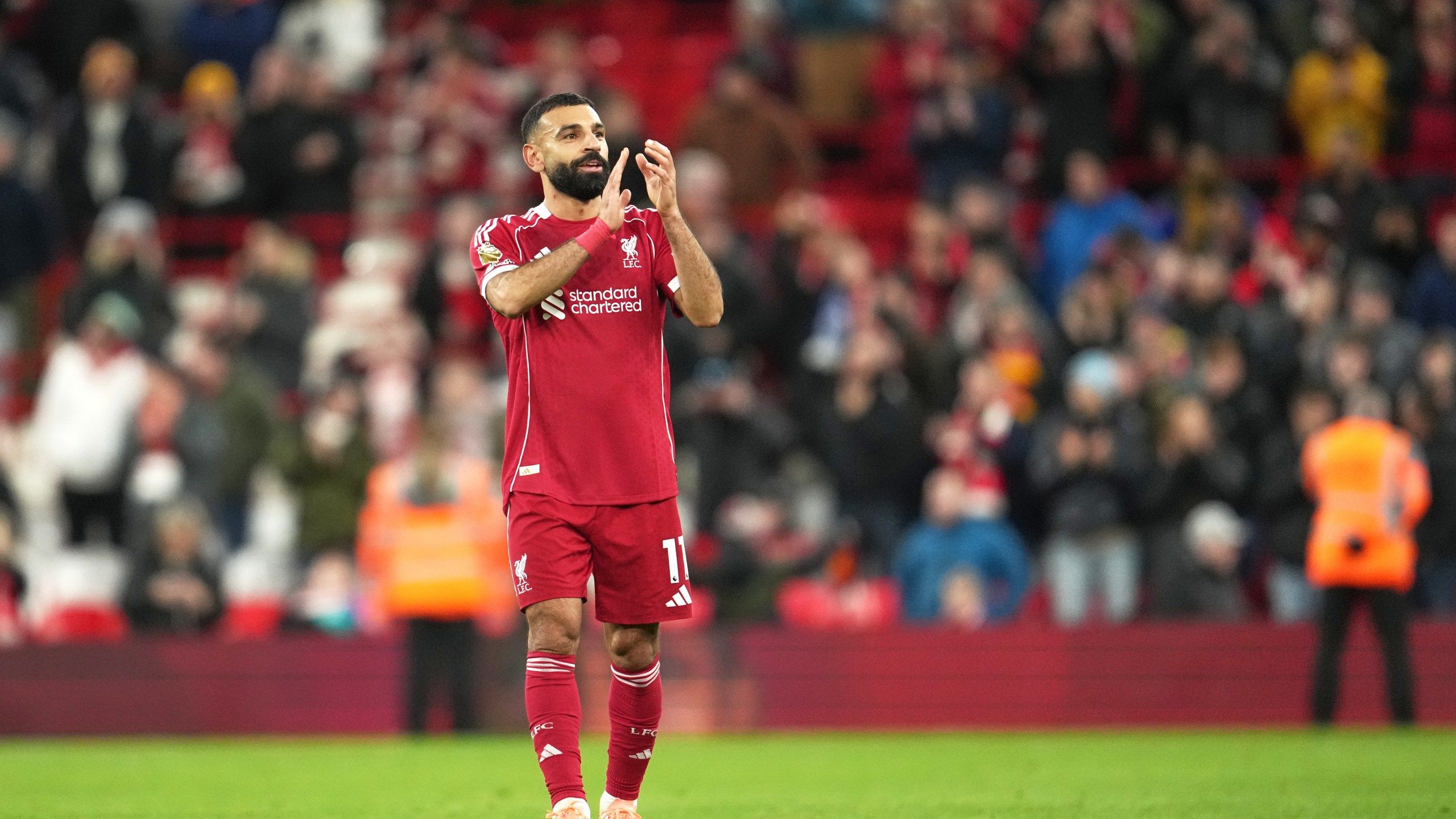 2560x1440 Slot says 'no issue' with Salah after Egypt star recalled for Liverpool win