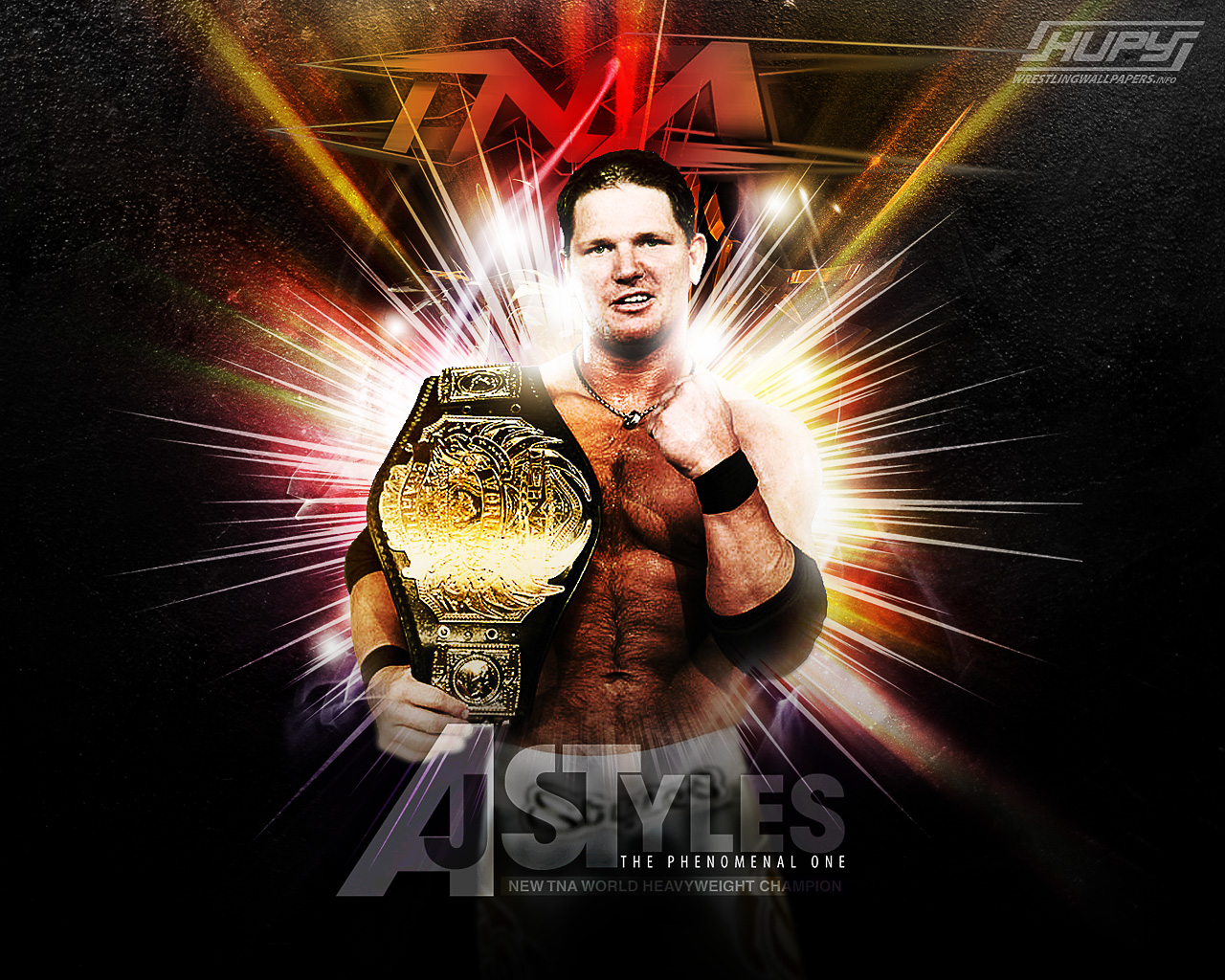 1280x1024 NEW TNA World Heavyweight Champion AJ Styles wrestling wallpaper! Wrestling Wallpaper