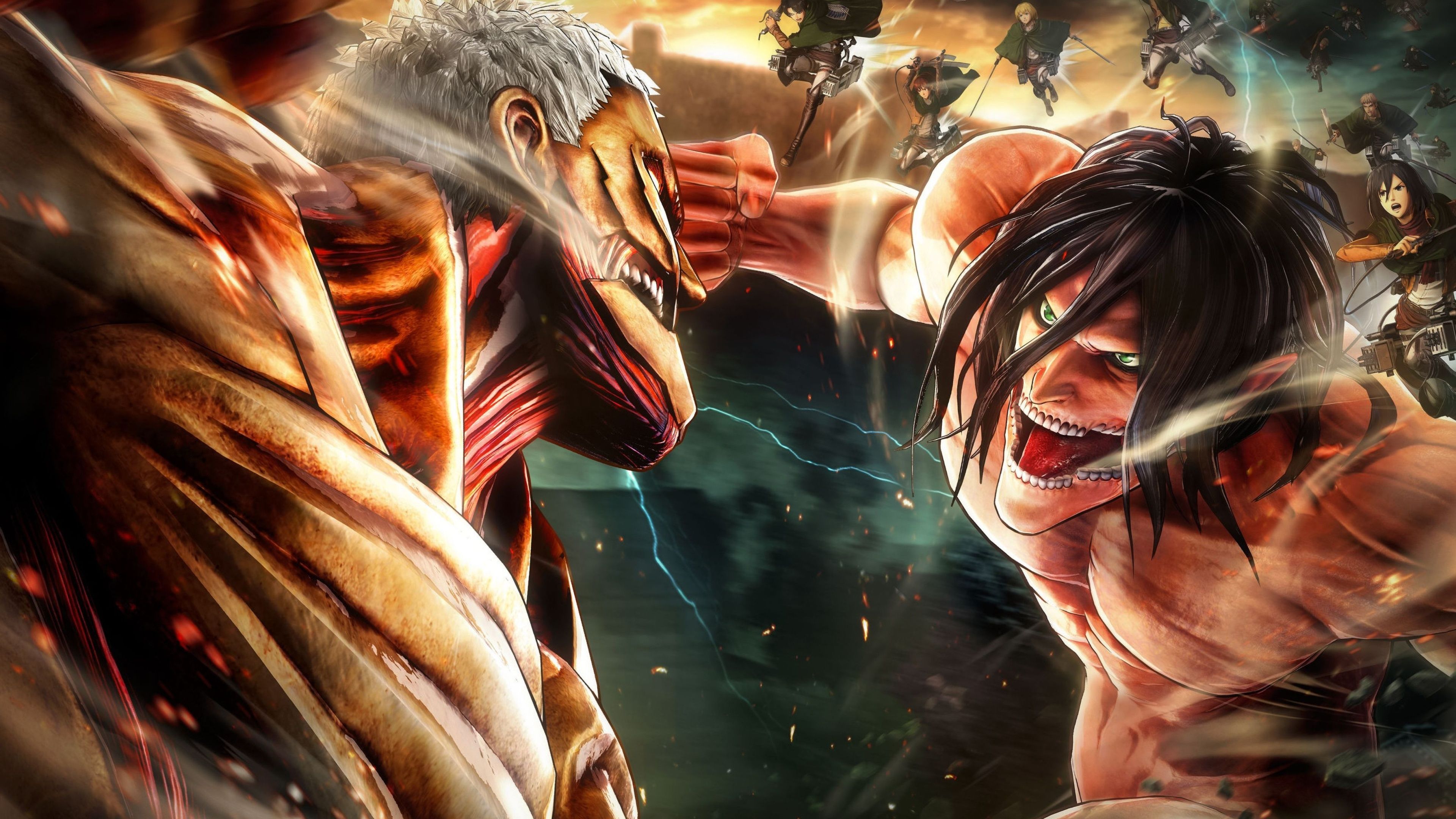 3840x2160 Attack on Titan Wallpaper 4K, Final battle, Shingeki no Kyojin