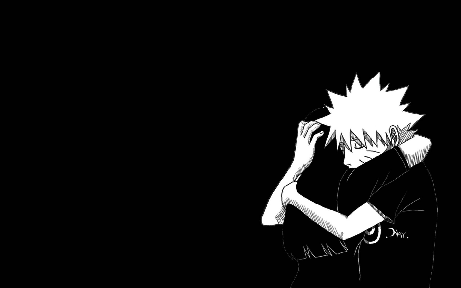1920x1200 Naruto And Hinata Black And White Wallpaper