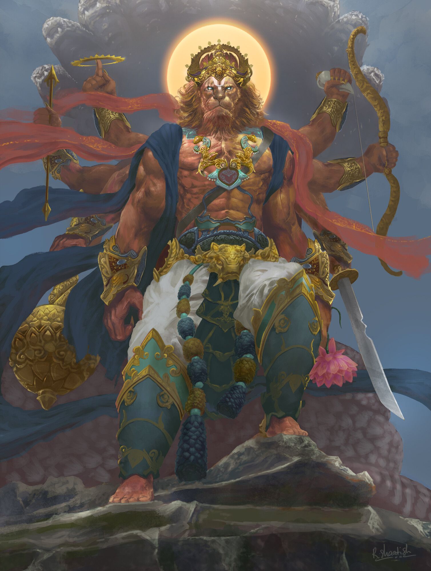 1508x1998 Angry Narasimha