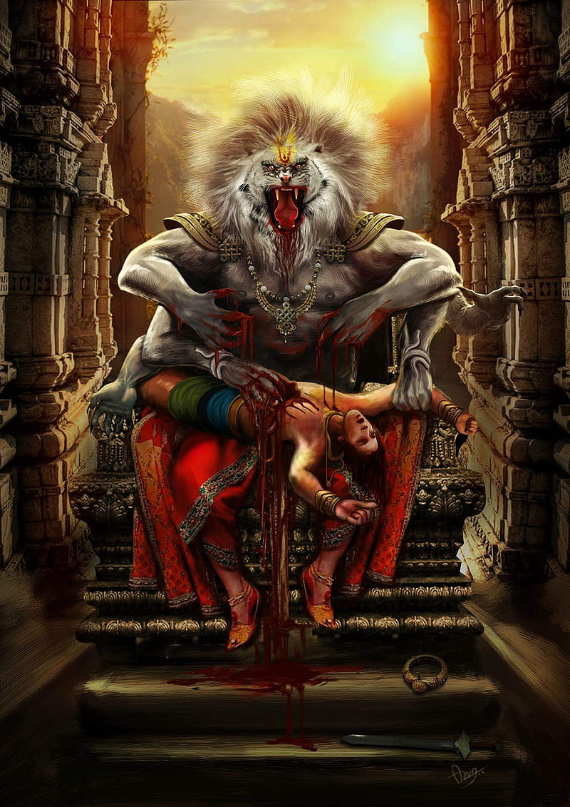 800x1131 Narasimha, god, mass, HD phone wallpaper