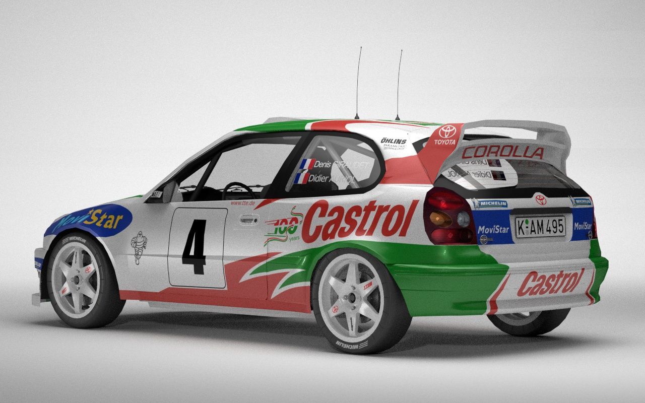 1280x800 Toyota Corolla WRC Low Poly 3D Model $84 - .3Ds .blend .dae .fbx .obj