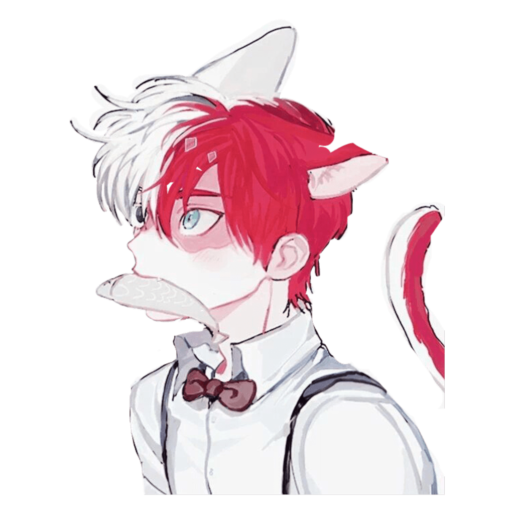 1024x1024 Materi Pelajaran 10: Anime Neko Boy With Red Hair
