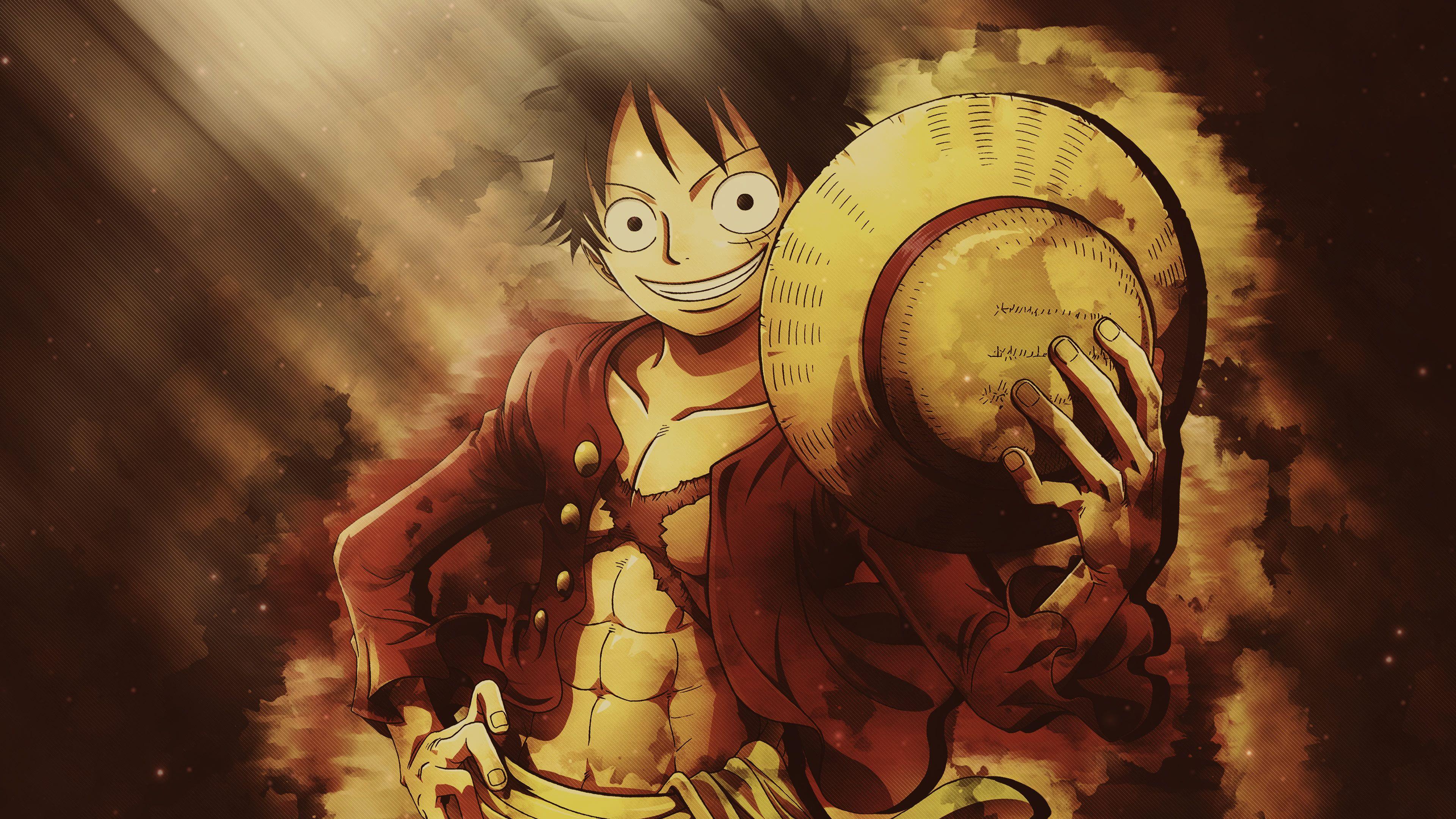 3840x2160 One Piece Monkey D Luffy Mũ rơm Chân dung Uhd 4k - One Piece 4k