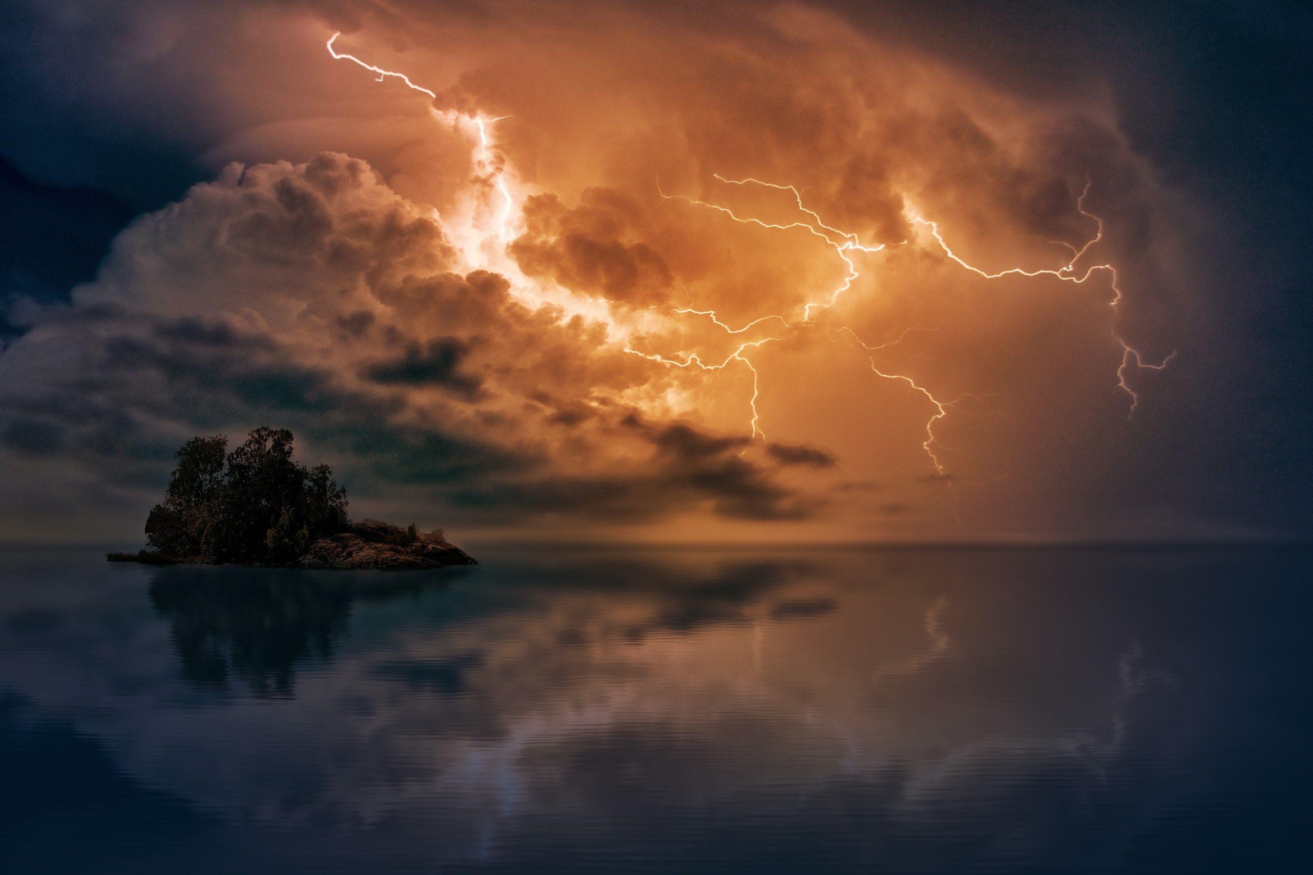 2640x1760 lightning sky storm and thunderstorm HD wallpaper and background