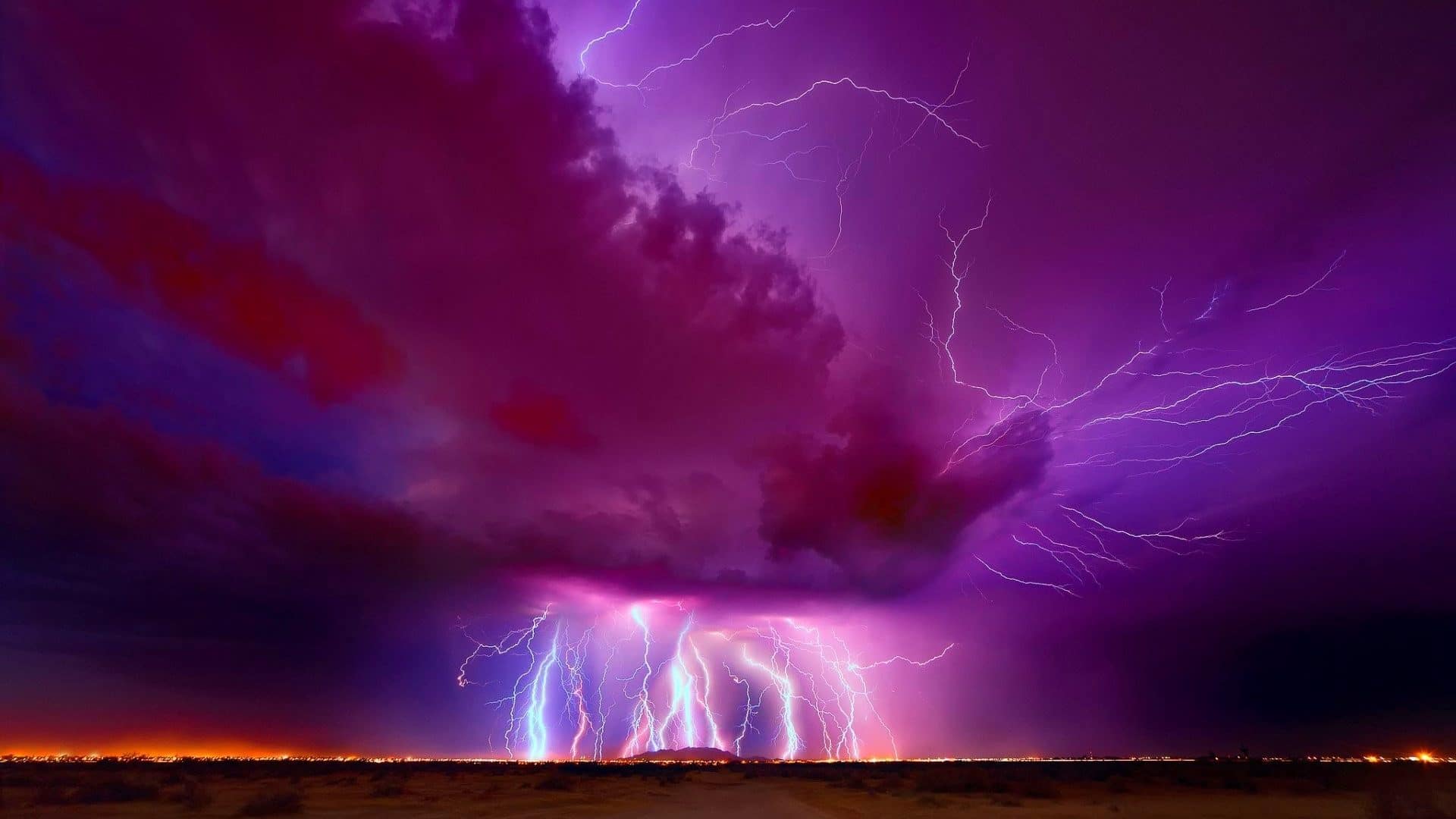 1920x1080 Lightning Clouds Sky Rain Thunderstorm Storm Nature HD Wallpaper