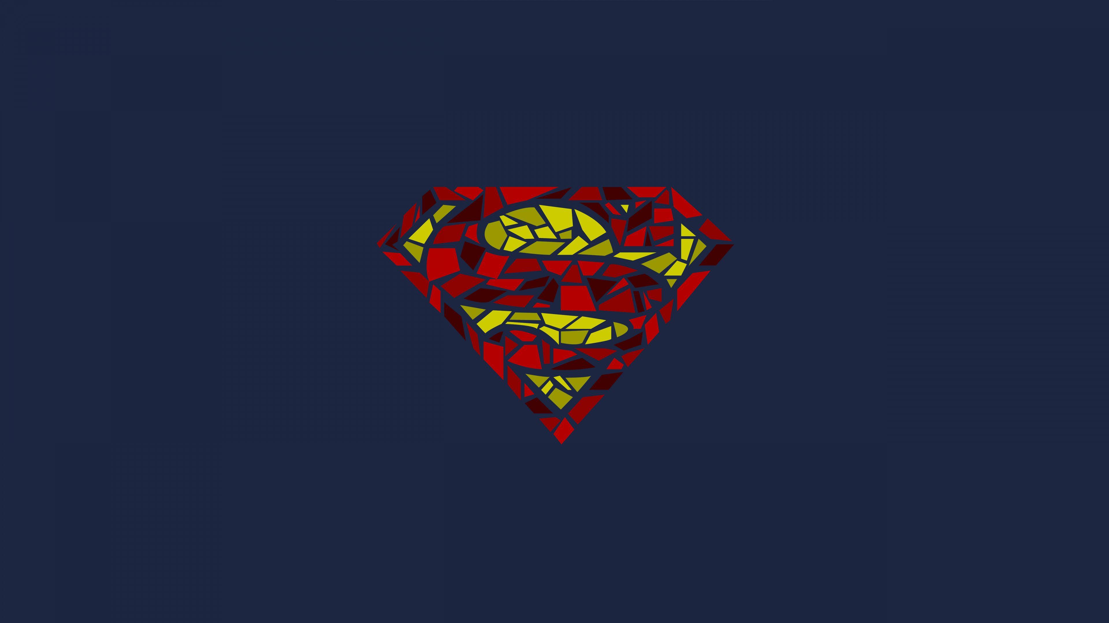3840x2160 Download 3840x2160 wallpaper superman, logo, mosaic artwork