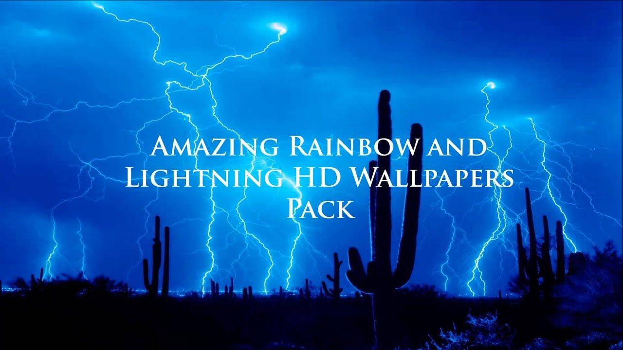 1280x720 Amazing Thunder and Rainbow Wallpaper HD Collection