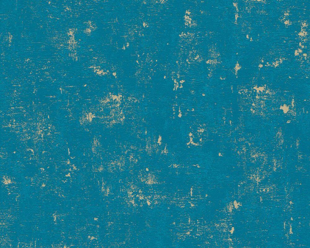 1000x800 A.S. Création Wallpaper «Uni, Blue, Gold, Green, Metallic» 230768
