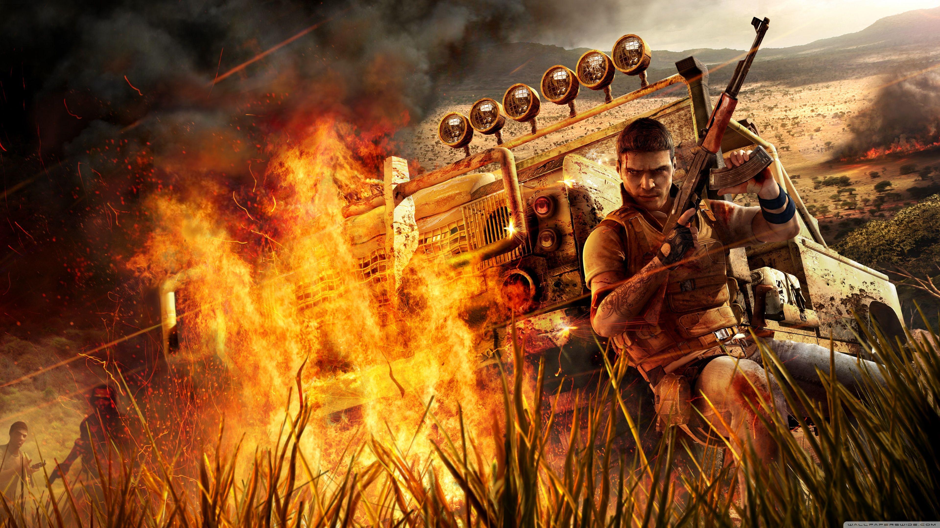 3840x2160 Far Cry 2 Fire Ultra HD Desktop Background Wallpaper for 4K UHD TV