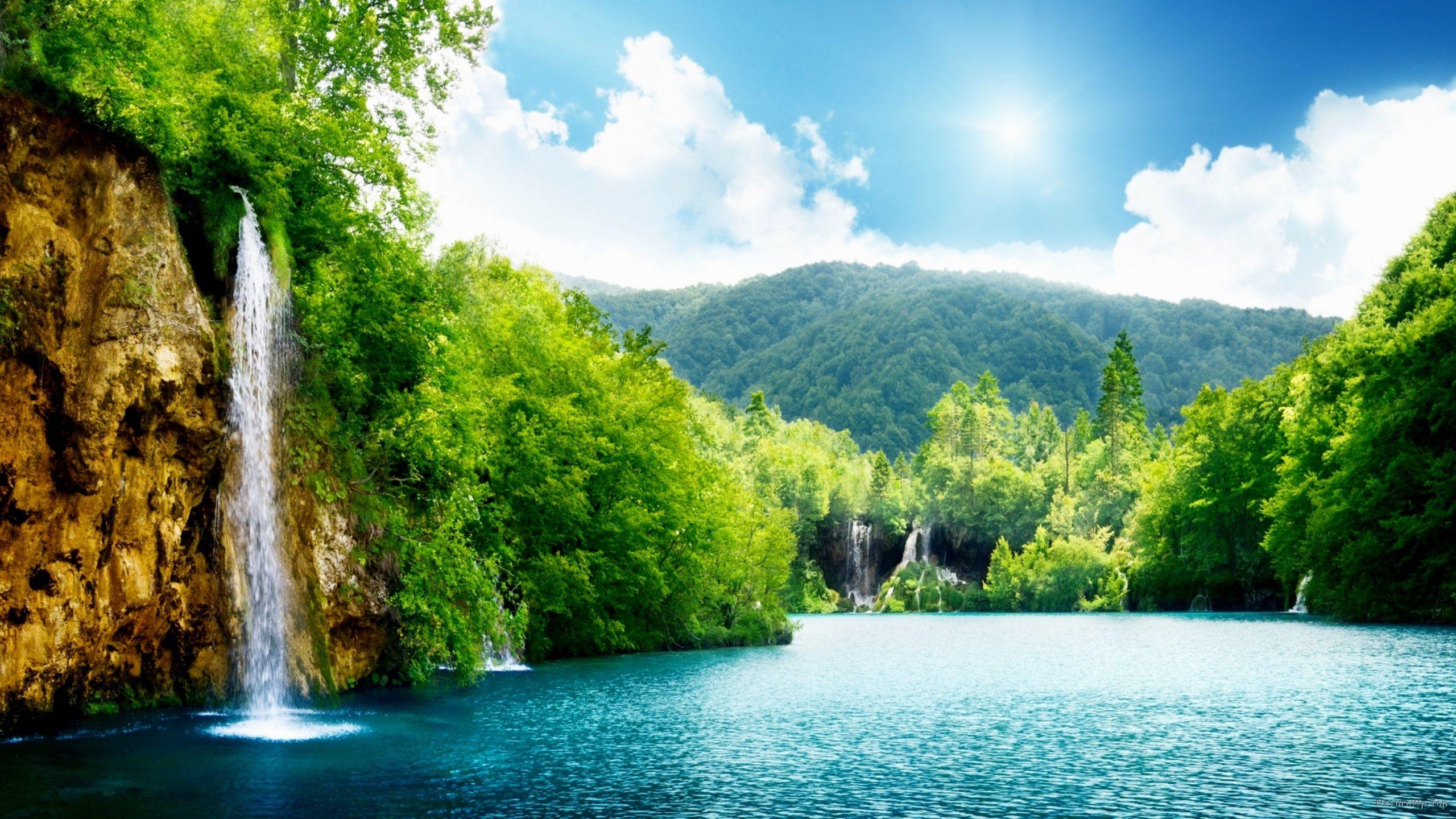 2560x1440 Nature Waterfall 2 1440P Resolution HD 4k Wallpaper