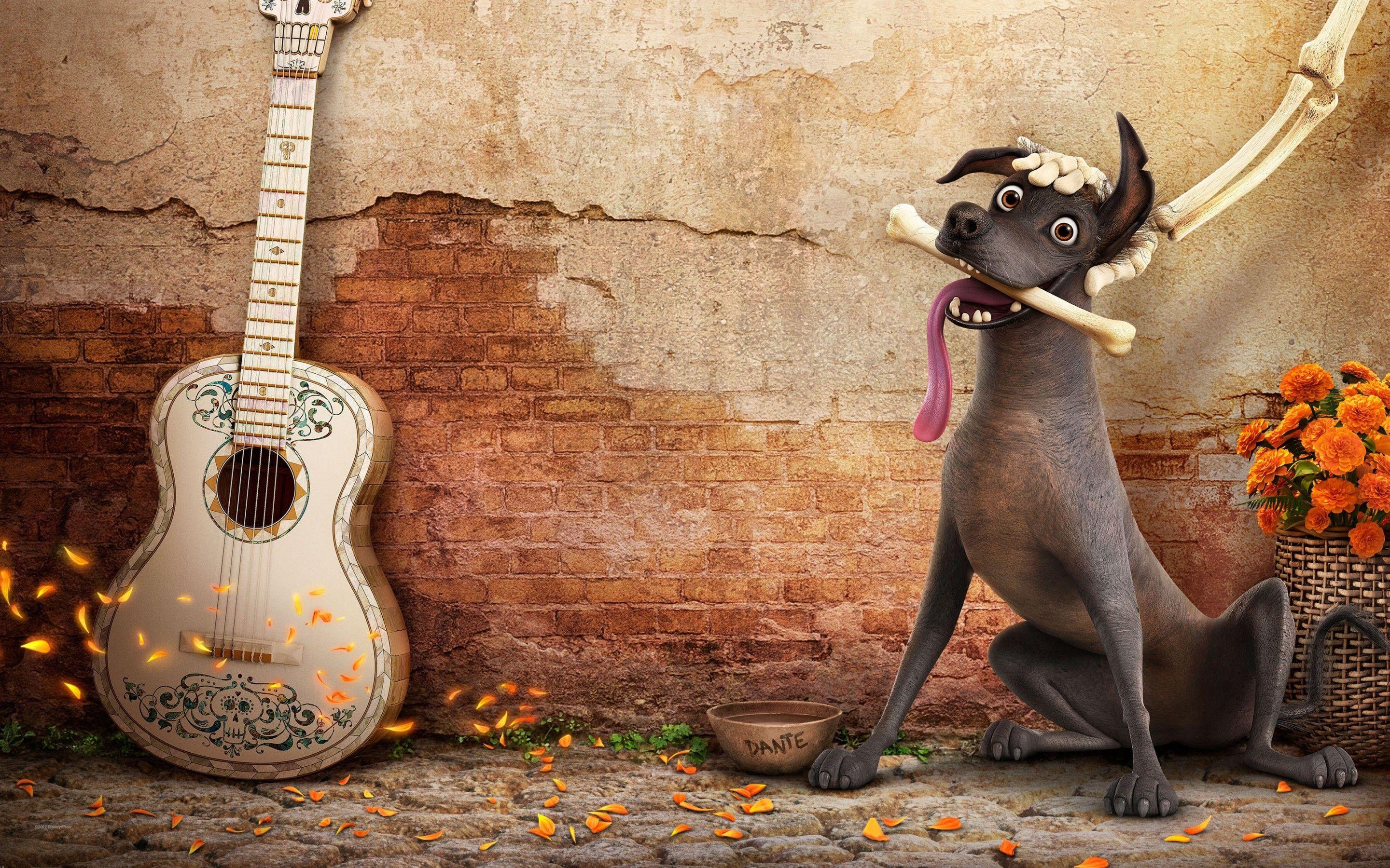 2880x1800 Wallpaper Coco, Dante, Dog, Animation, HD, Movies