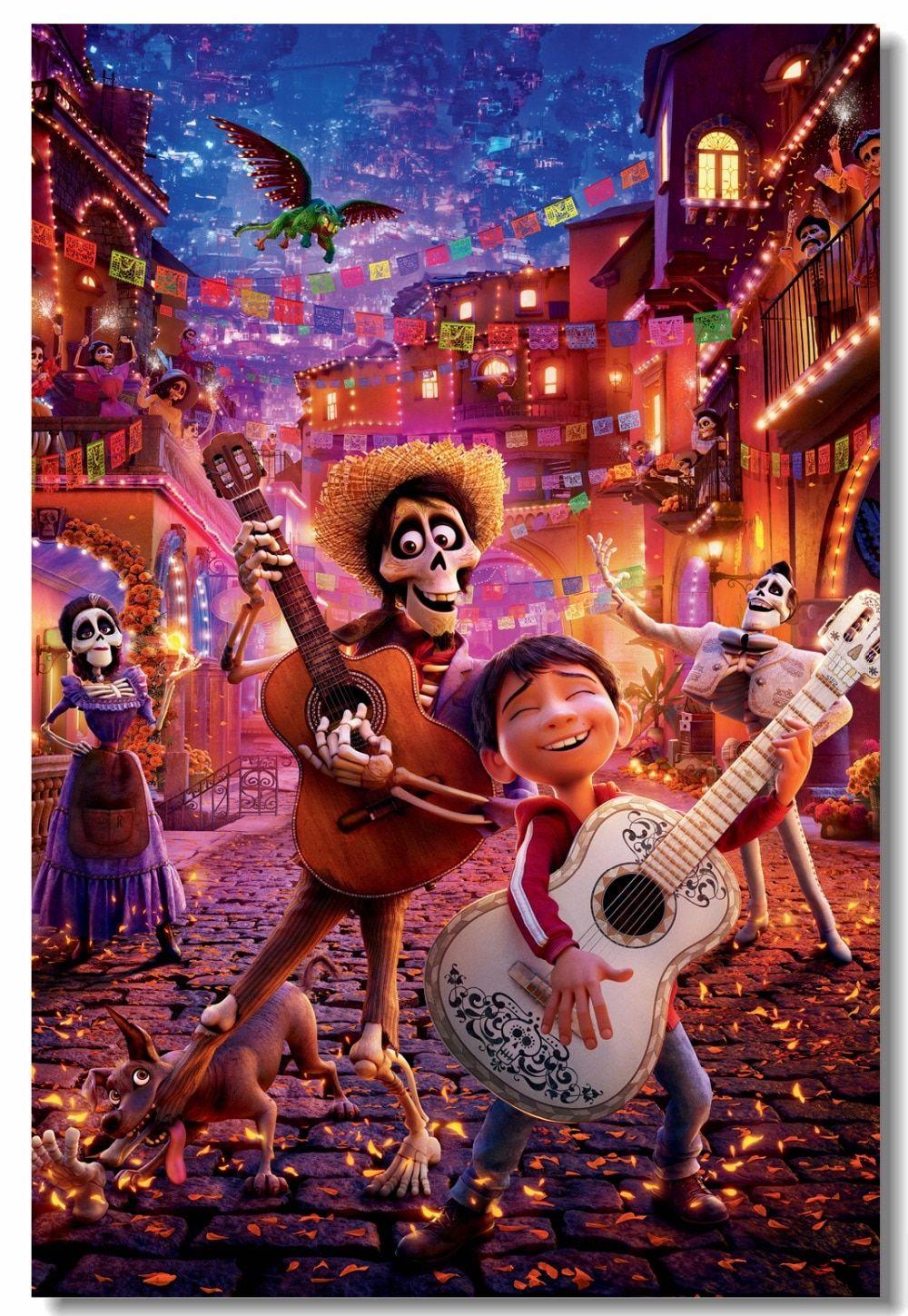 1000x1449 Custom Canvas Wall Paintings Coco Movie Poster Coco Festival Of