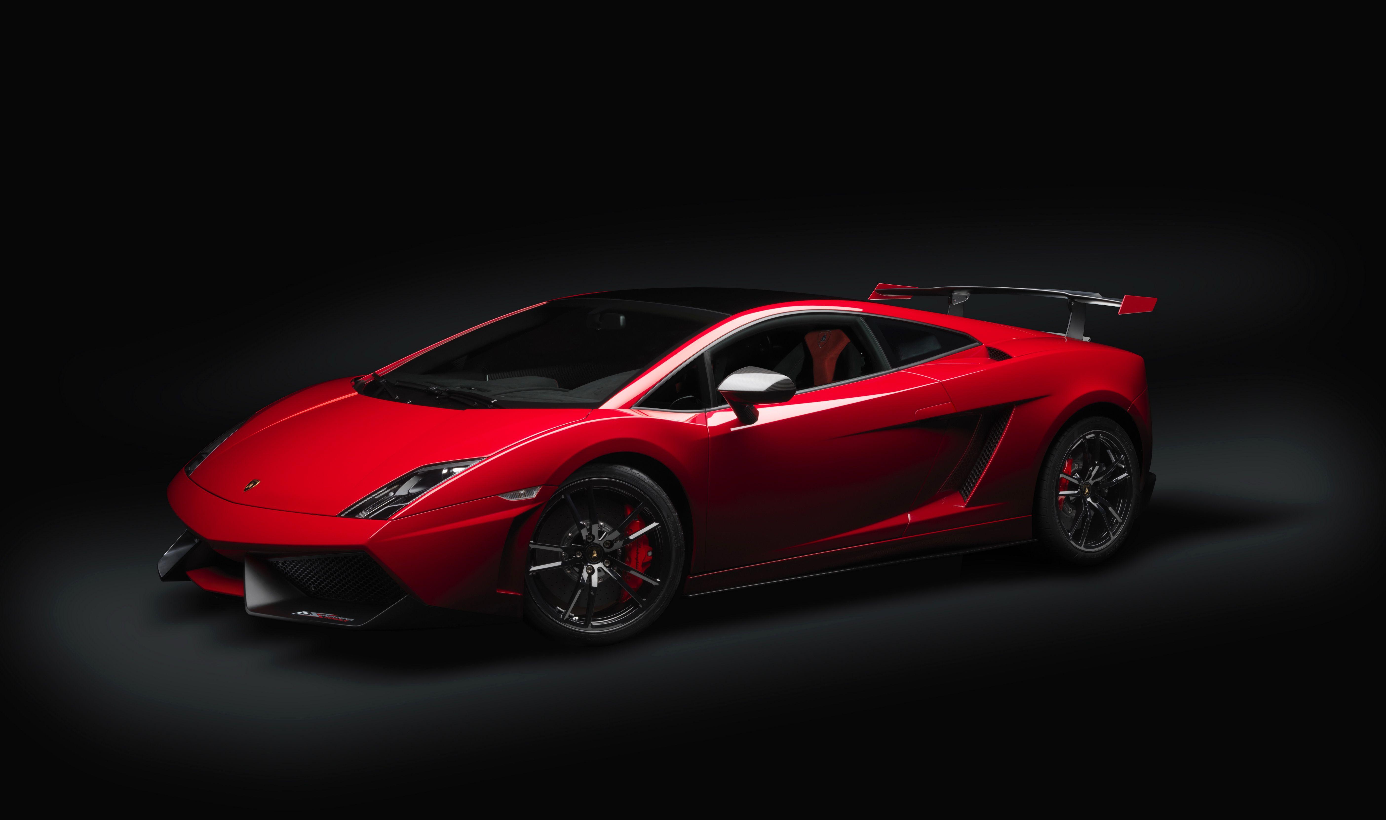 5616x3322 Hình nền xe thể thao Lamborghini Gallardo LP 550 2 màu đỏ Màu đen