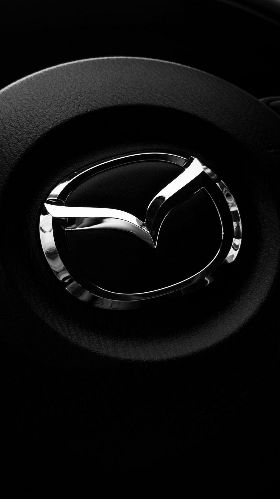 938x1668 Download Wallpaper 938x1668 Mazda, Steering Wheel, Logo Iphone 8 7