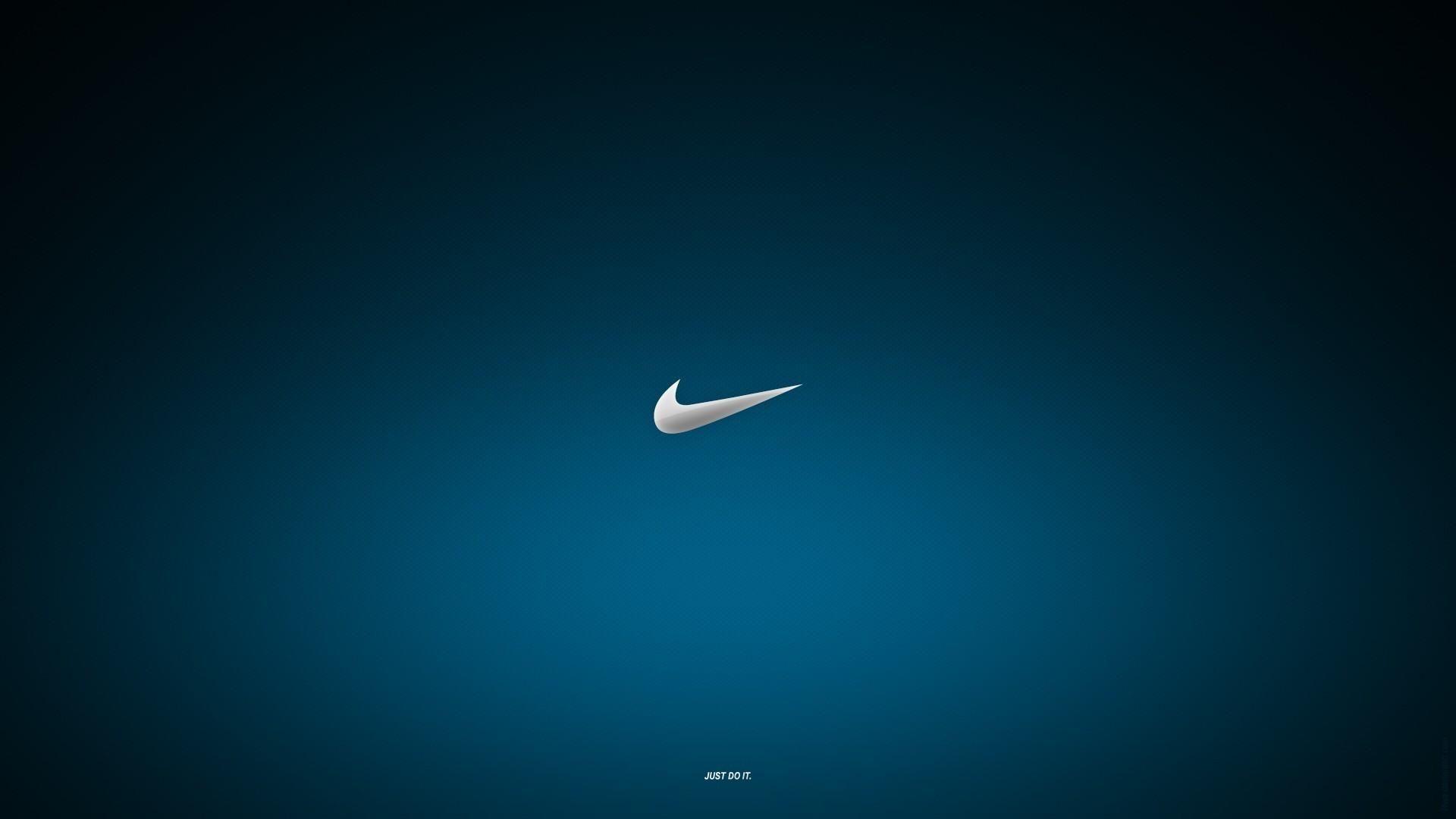 1920x1080 Blue nike simple just do it wallpaper