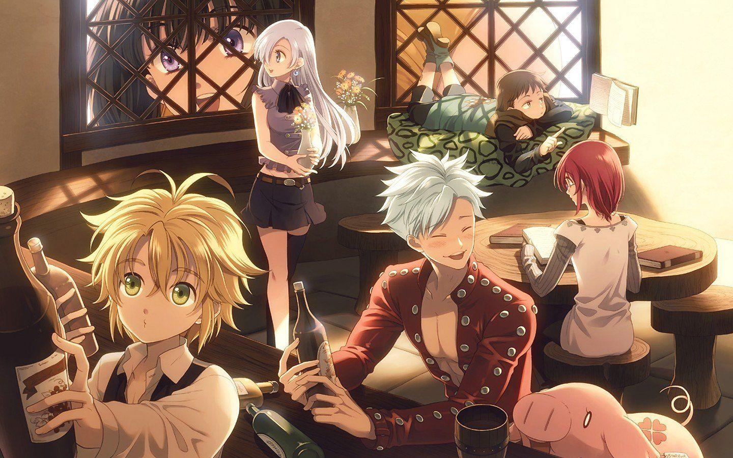 1440x900 meliodas, Fairy King Harlequin, Diane (Sin of Envy), Gowther ( Sin