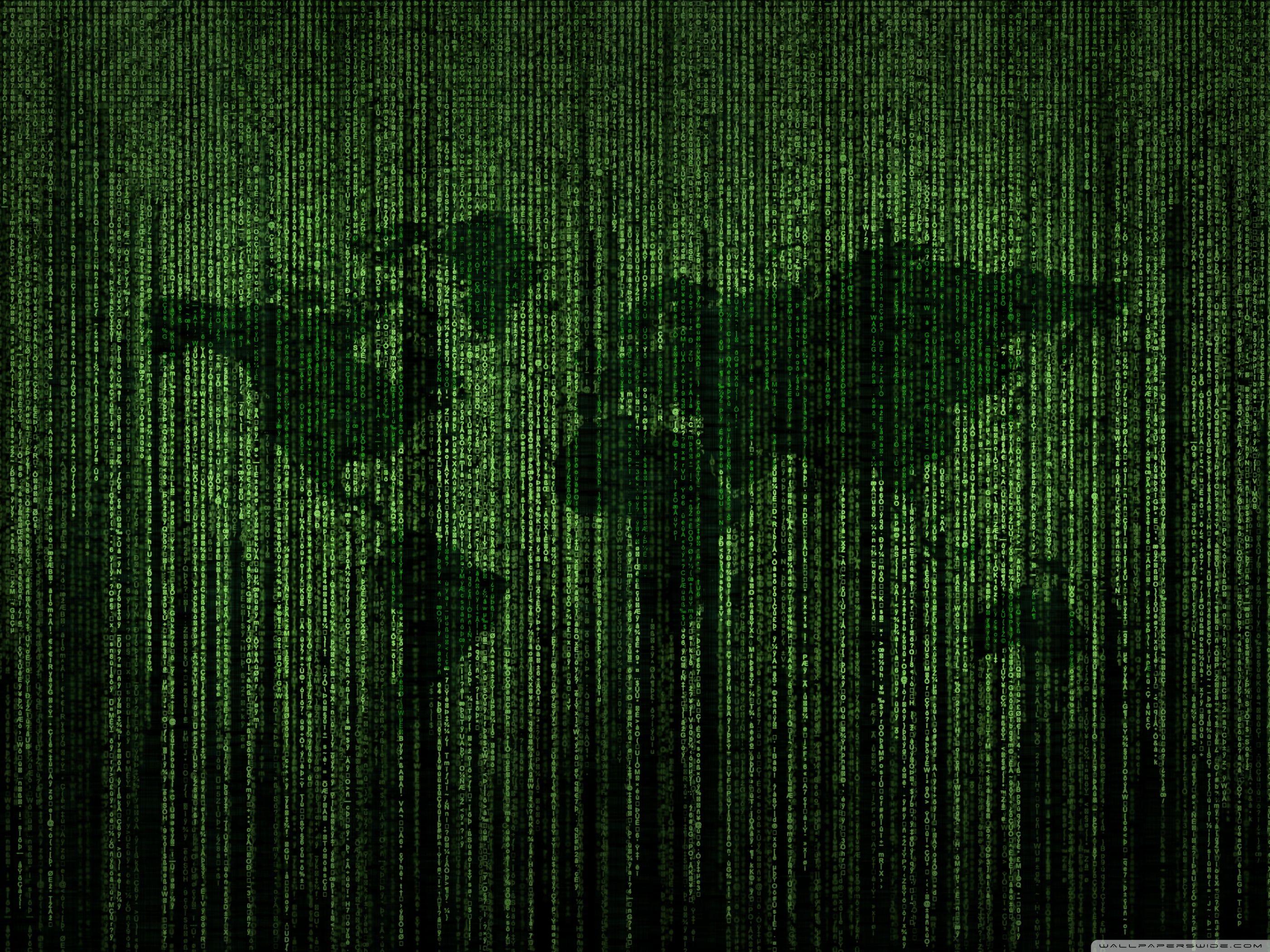 2800x2100 Green Matrix Code World Map Ultra HD Desktop Background Wallpaper for 4K UHD TV : Multi Display, Dual Monitor : Tablet