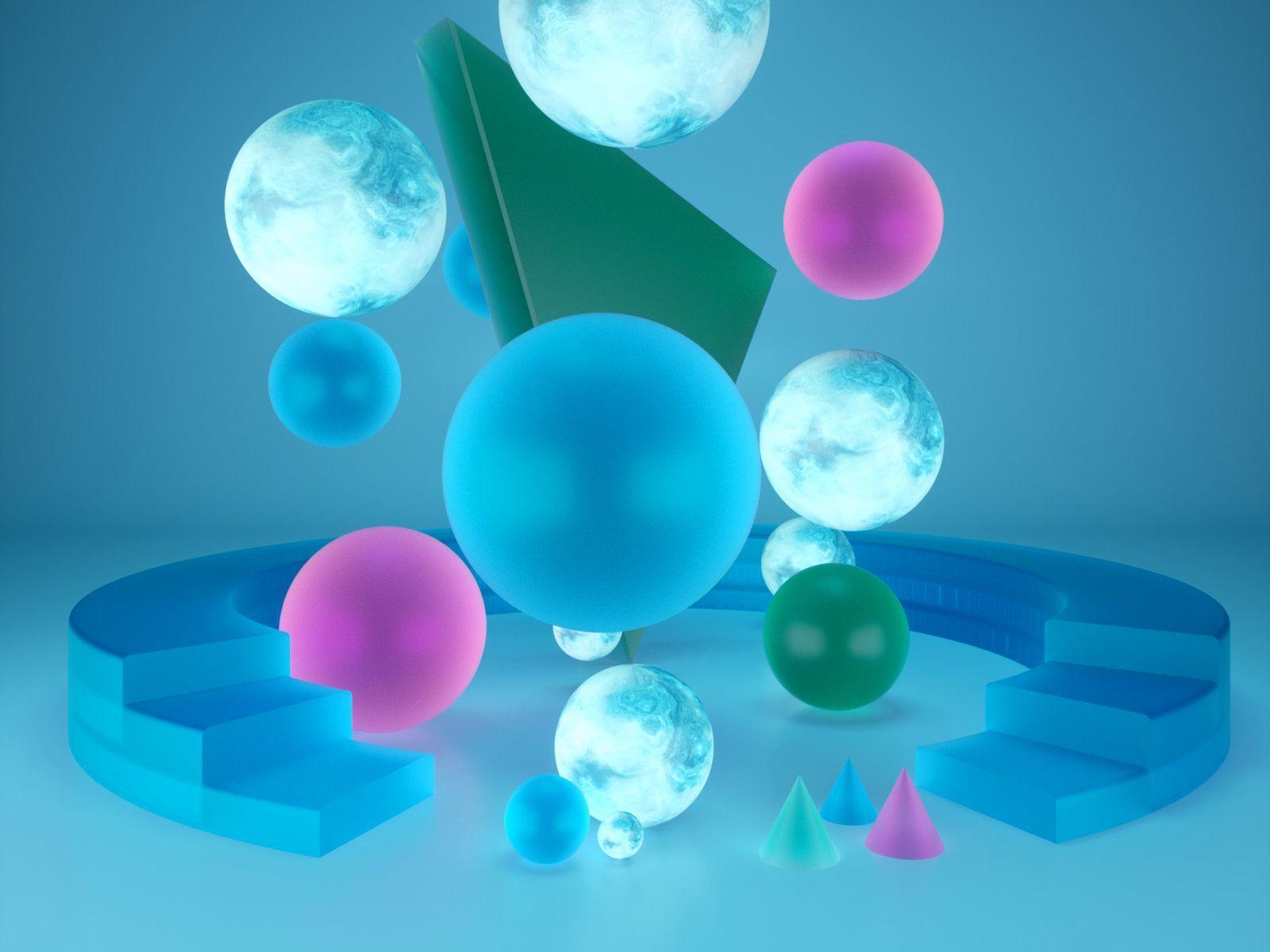 1600x1200 Download wallpaper 1600x1200 shapes, geometric, 3D, balls, spheres