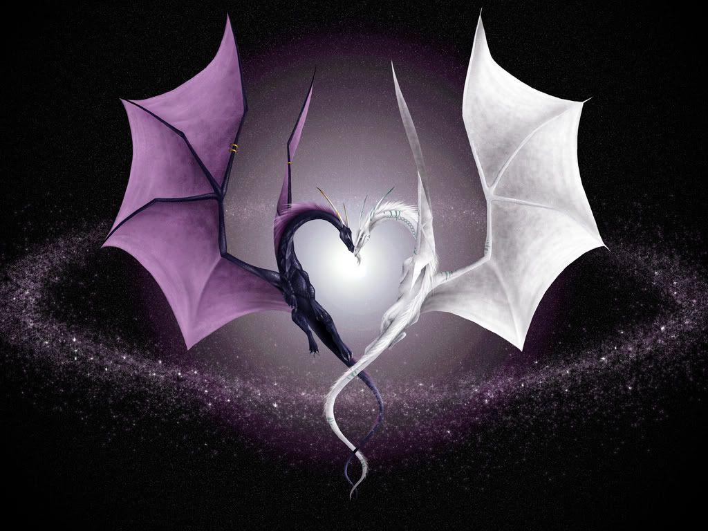 1024x768 Dragon Yin Yang Wallpaper -