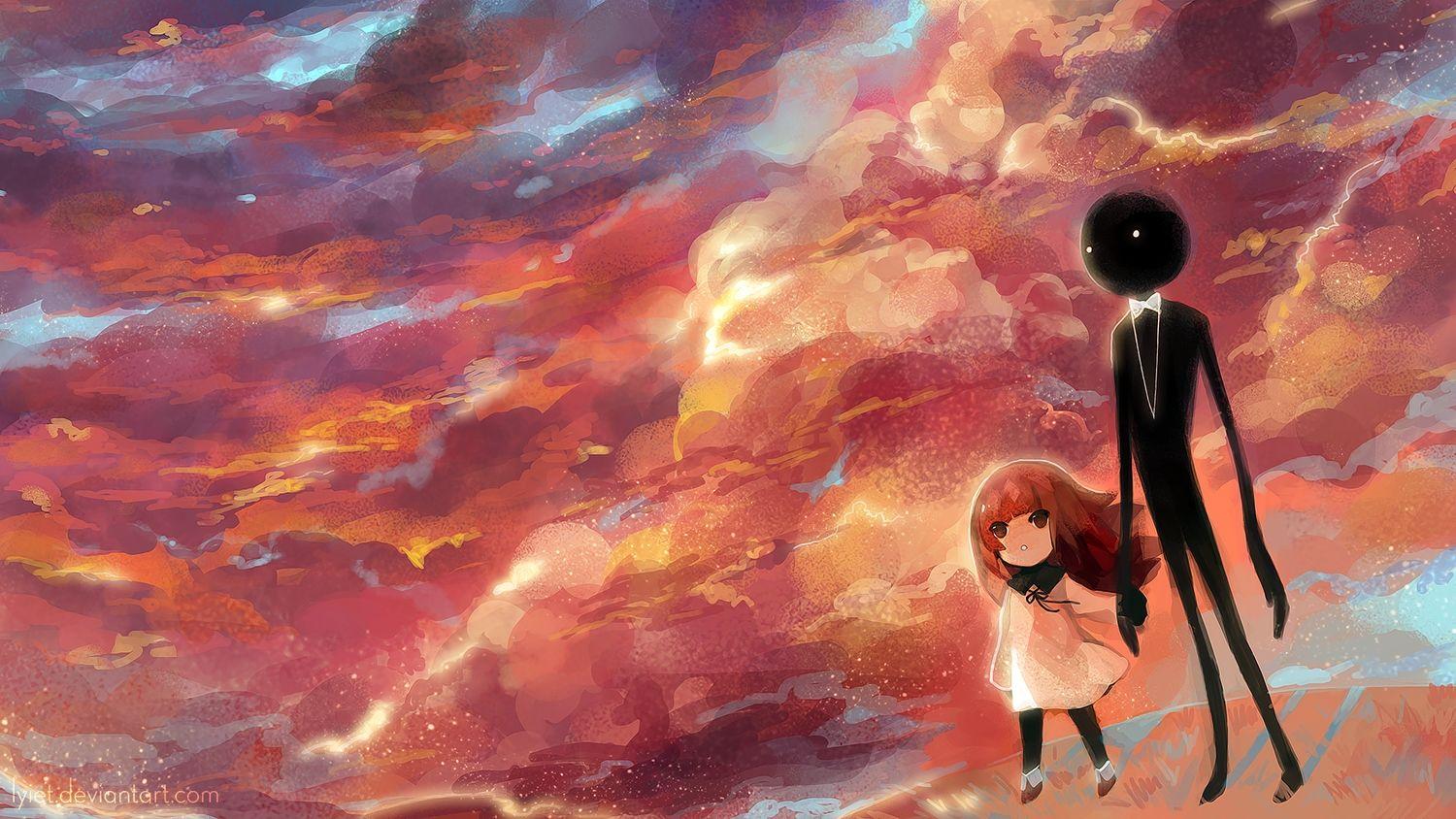 1500x844 clouds deemo girl (deemo) lyiet sky. konachan.