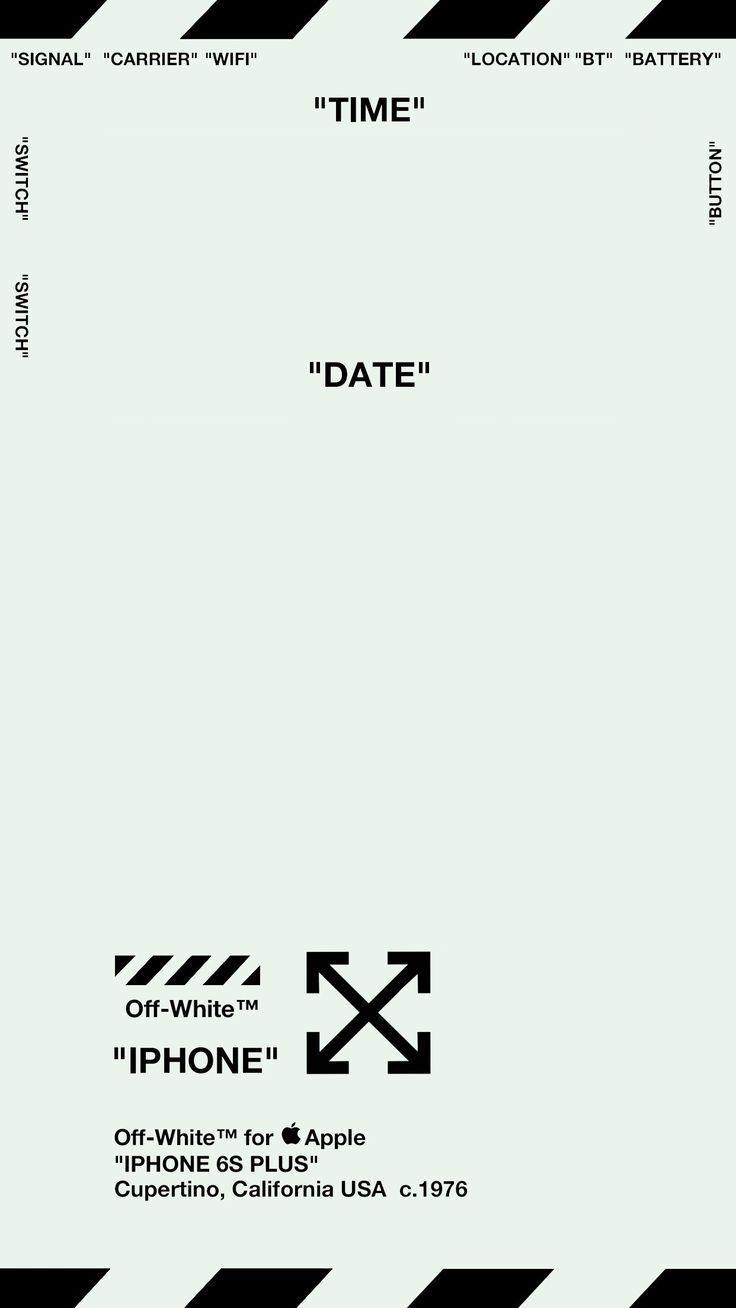 736x1308 Off White Lock Screen Wallpaper Ver. 1 MINT GREEN Specifically For IPhone. Lock Screen Wallpaper Iphone, IPhone Wallpaper Off White, White Wallpaper For Iphone
