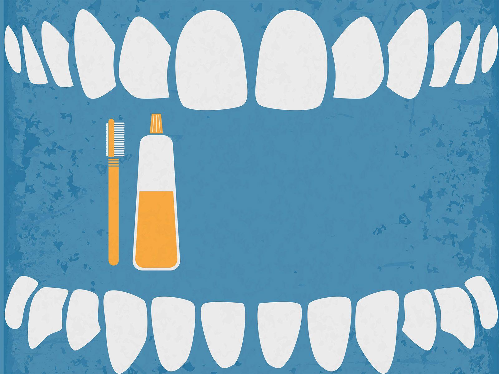 Creative Cartoon Hand-Painted Teeth Customize the Murals Health Dentist  Clinic Wallpaper Dental Hospital Dental Special Wallpaper | Lazada PH