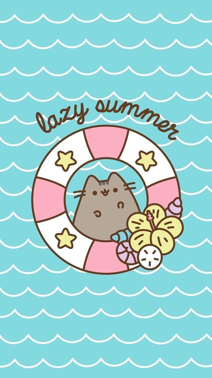736x1309 Lazy Summer. Pusheen cute, Pusheen cat, Cat wallpaper