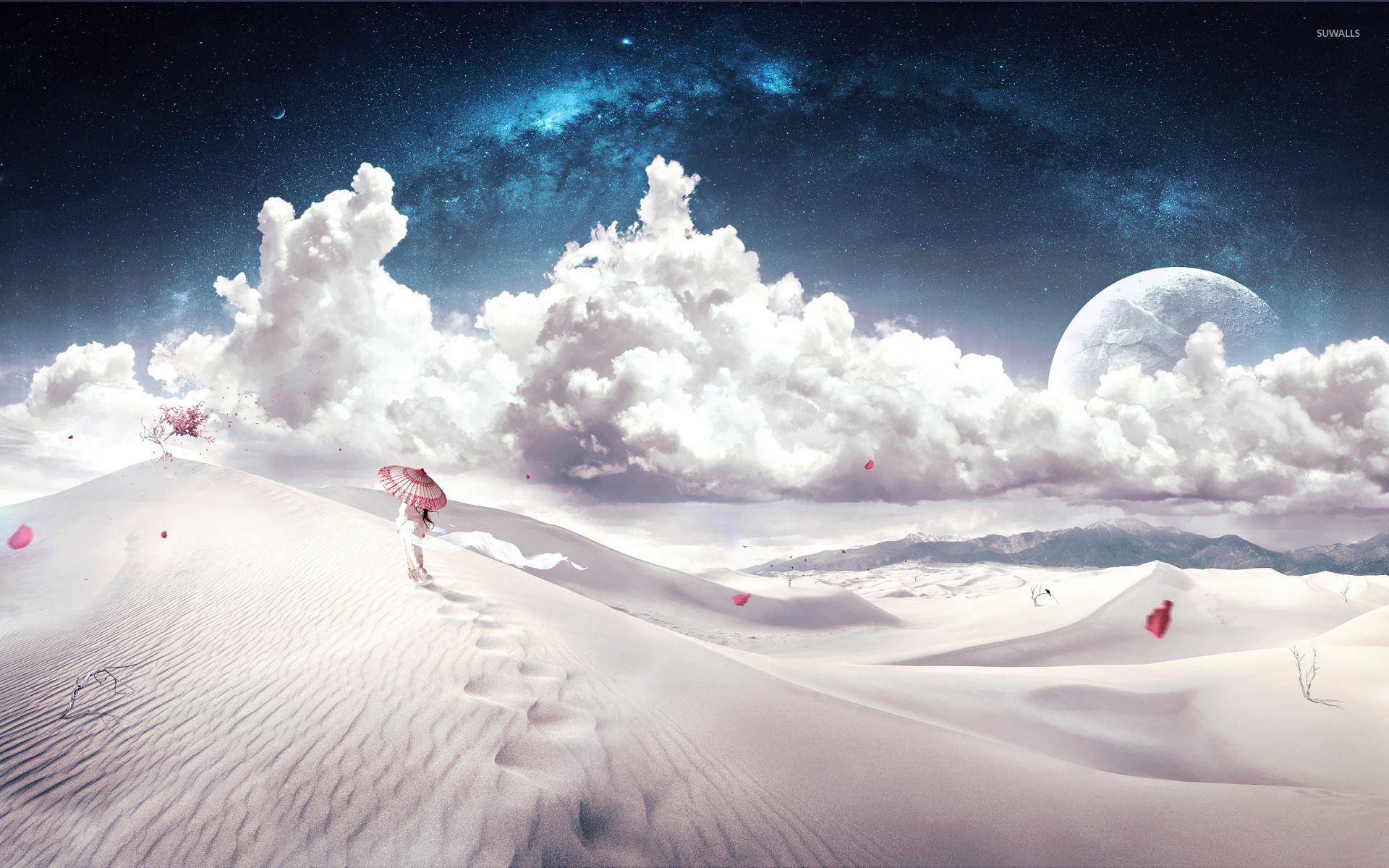 1920x1200 Footprints in the desert wallpaper wallpaper