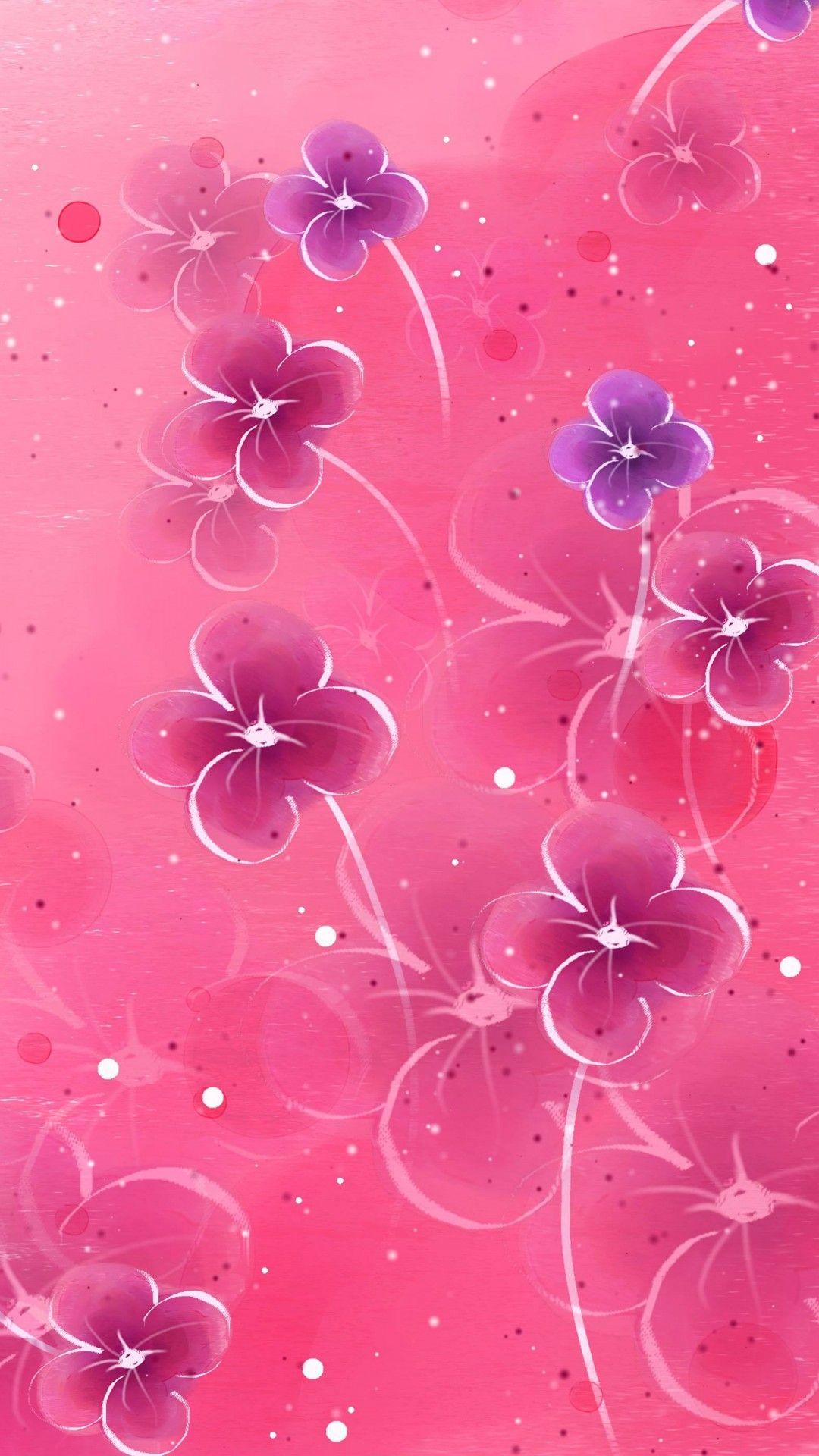 1080x1920 Fantasy Pink Flowers IPhone 6 6 Plus And IPhone 5 4 Wallpaper