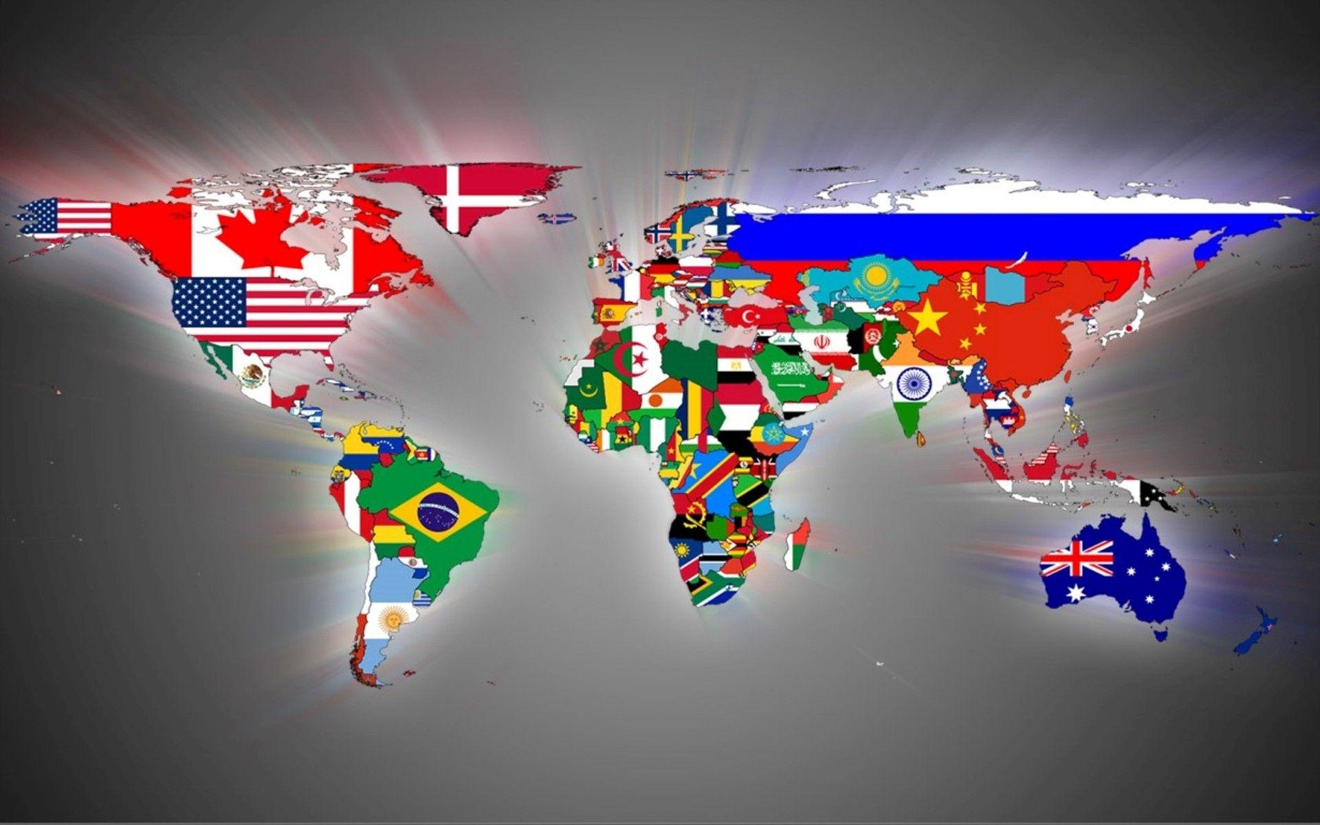 1920x1200 flags, maps, world map, continent wallpaper
