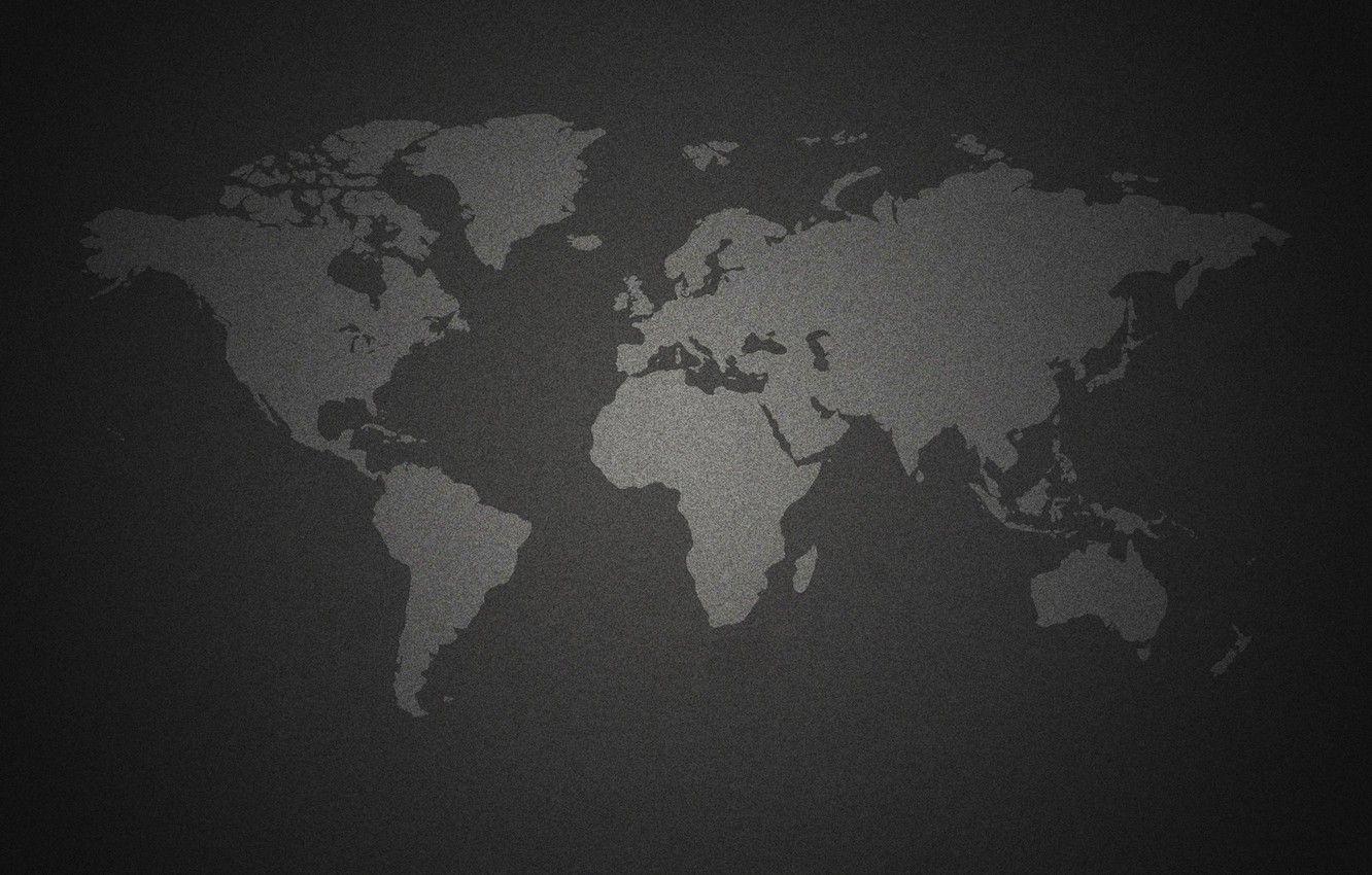 1332x850 Wallpaper earth, the world, black background, world map