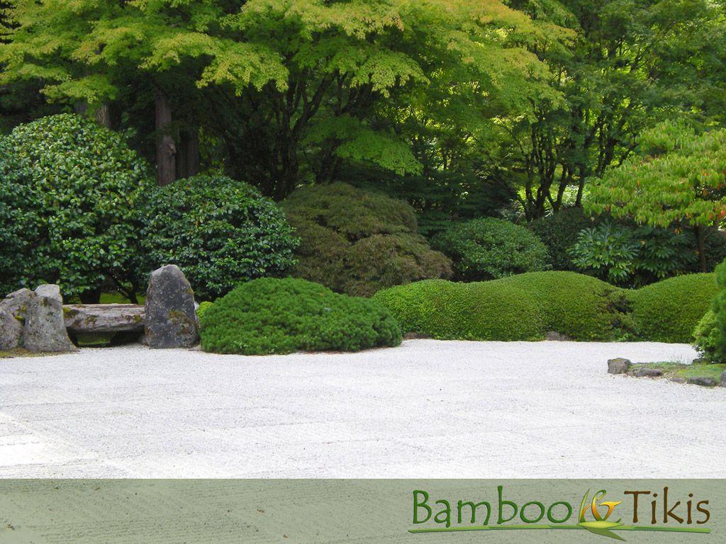 1024x768 Zen Rock Garden Wallpaper. Bamboo and Tikis