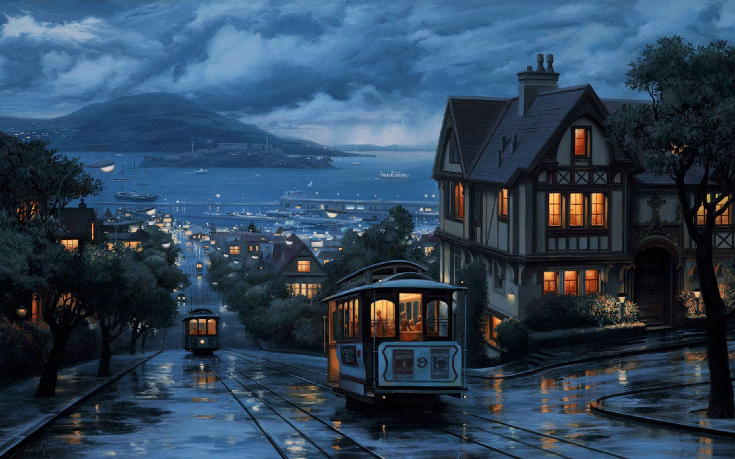 2560x1600 Cityscape Painting Wallpaperx1600
