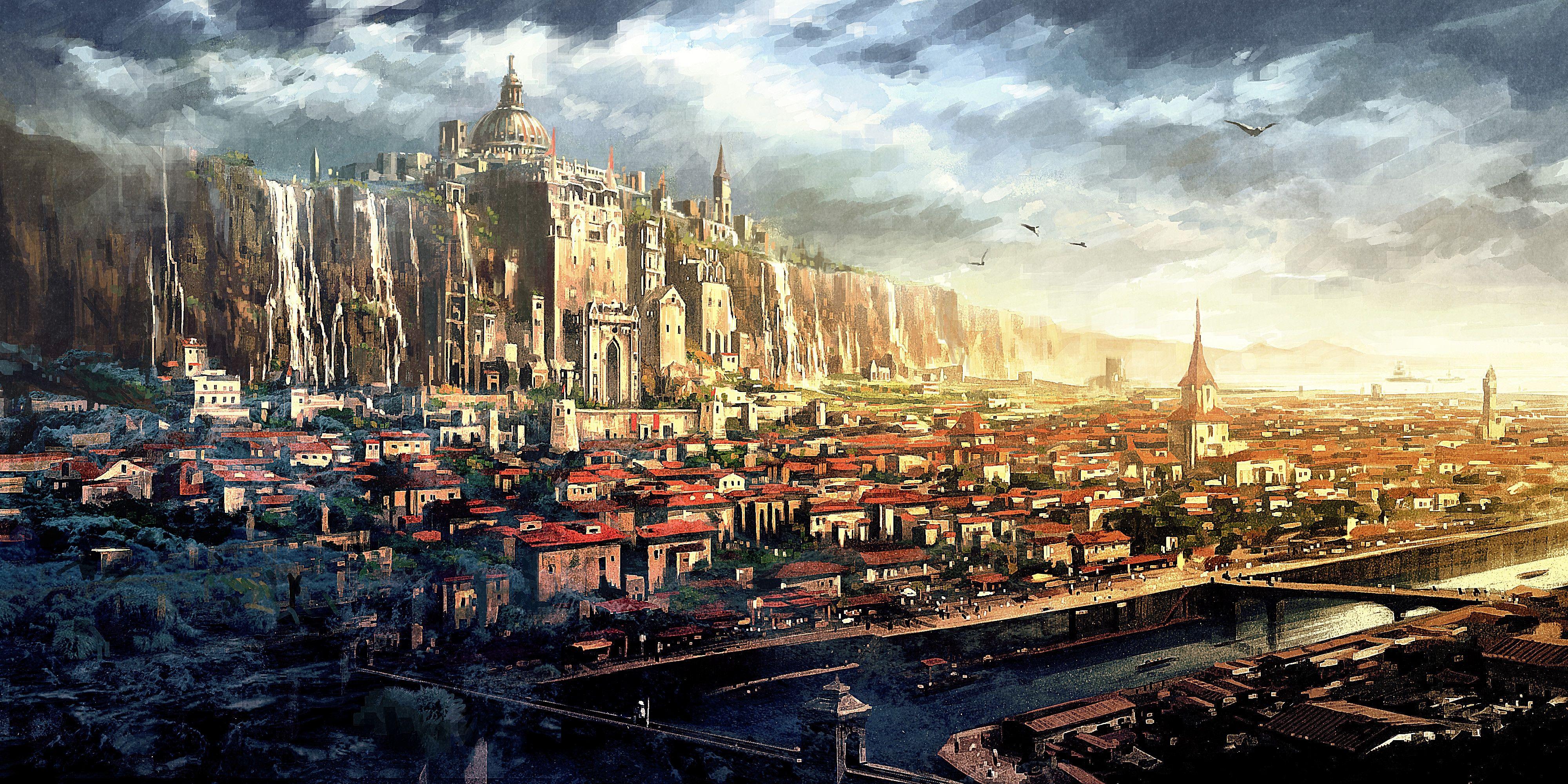 4000x2000 The source of this beautiful fantasy city painting?