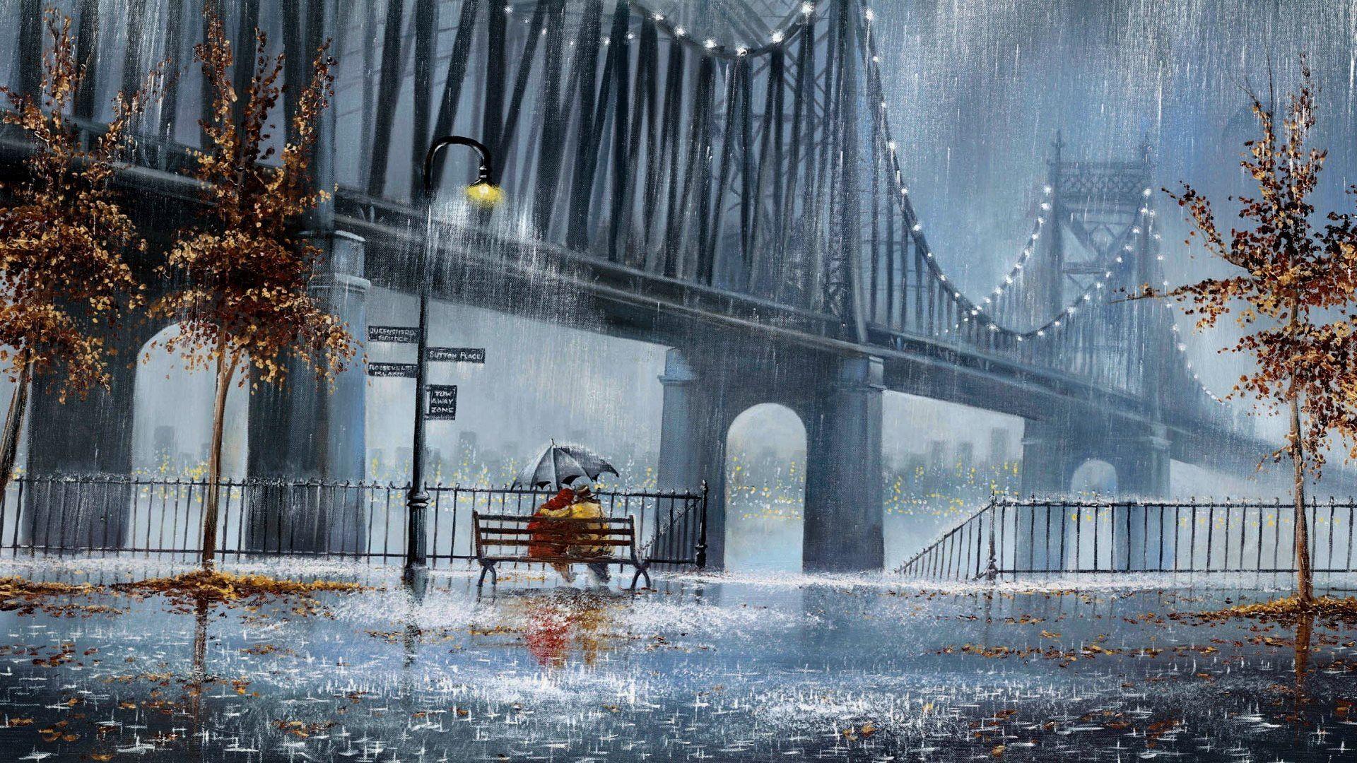 1920x1080 *. *Color Rainy Day*. *. Rain wallpaper, Scenic