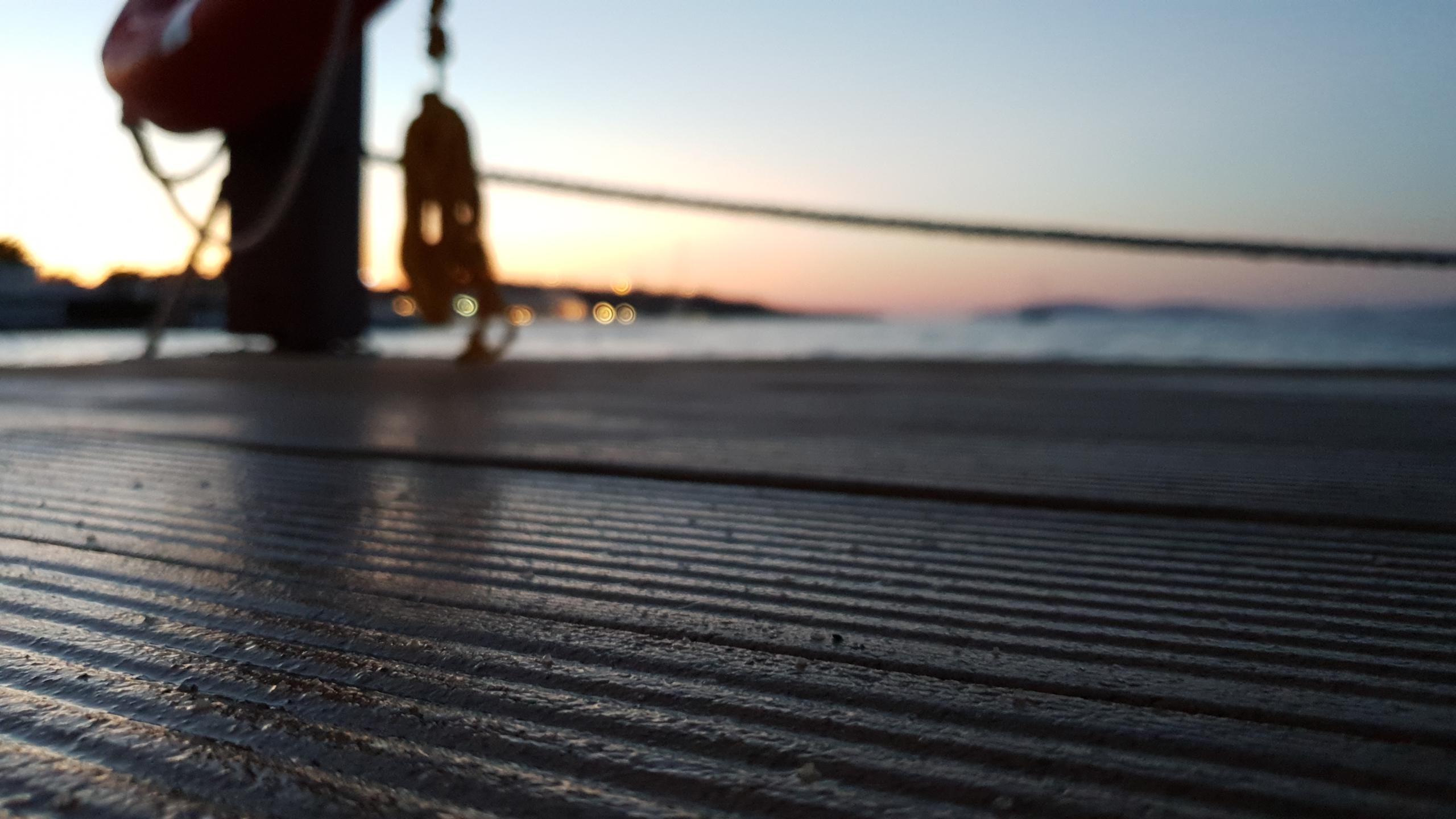 2560x1440 Dock on Sunset HD wallpaper