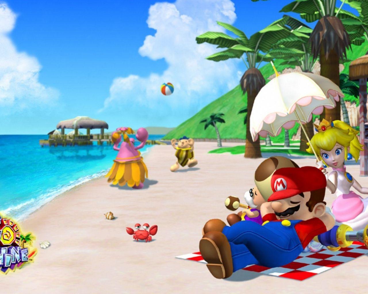1280x1024 Free download Super Mario Sunshine HD Wallpaper Background Image
