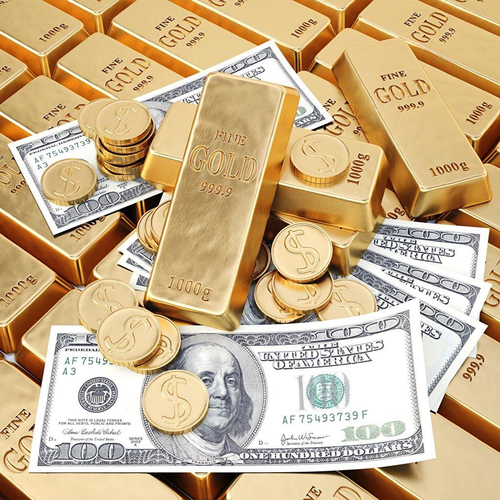 1024x1024 Desktop Wallpaper Coins Gold Ingots Money