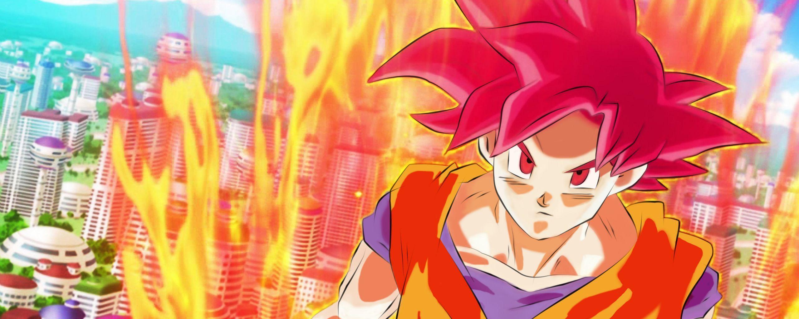 2560x1024 Naruto And Goku Fusion Wallpaper